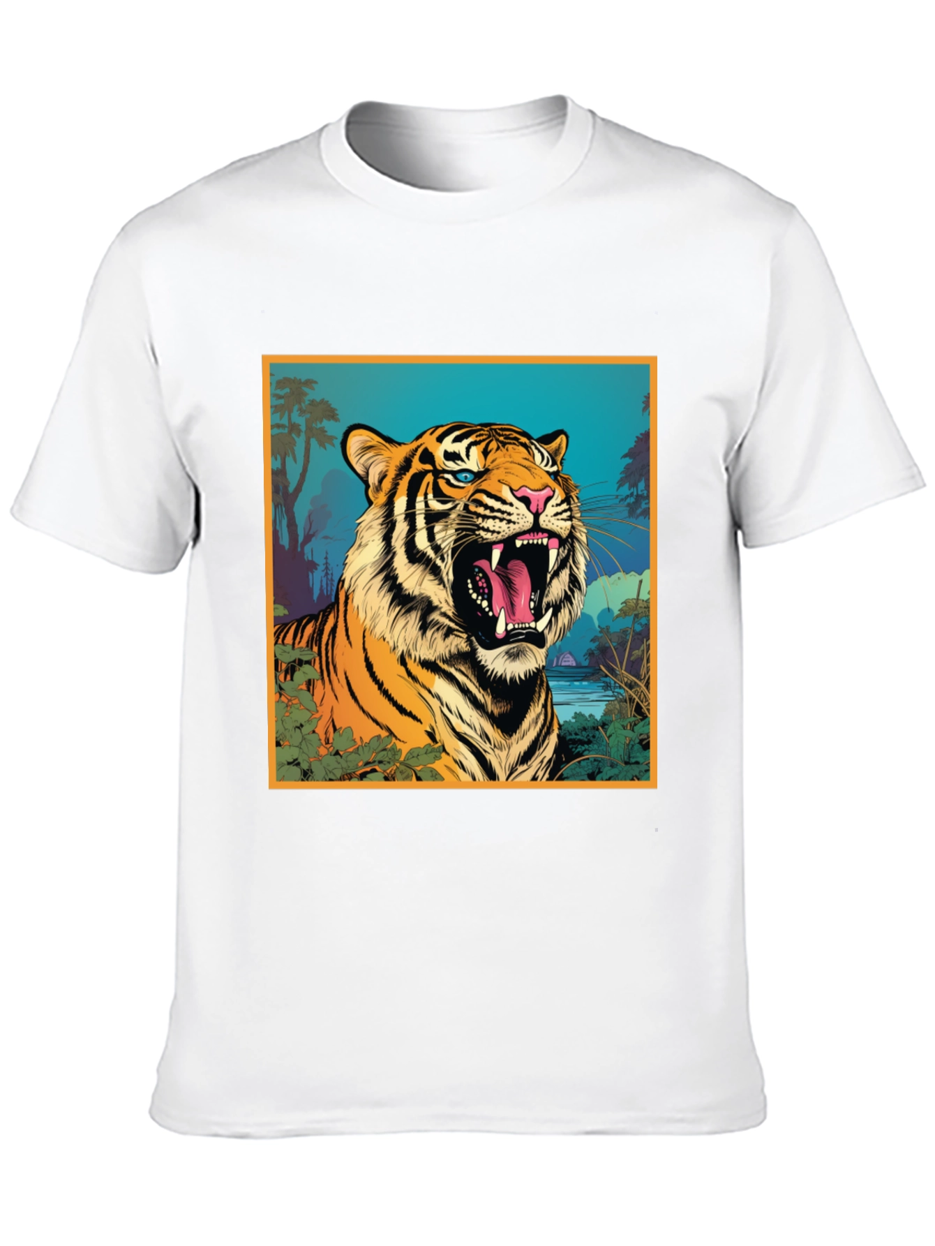 Tiger Graphic Tee - Bold & Vibrant Design