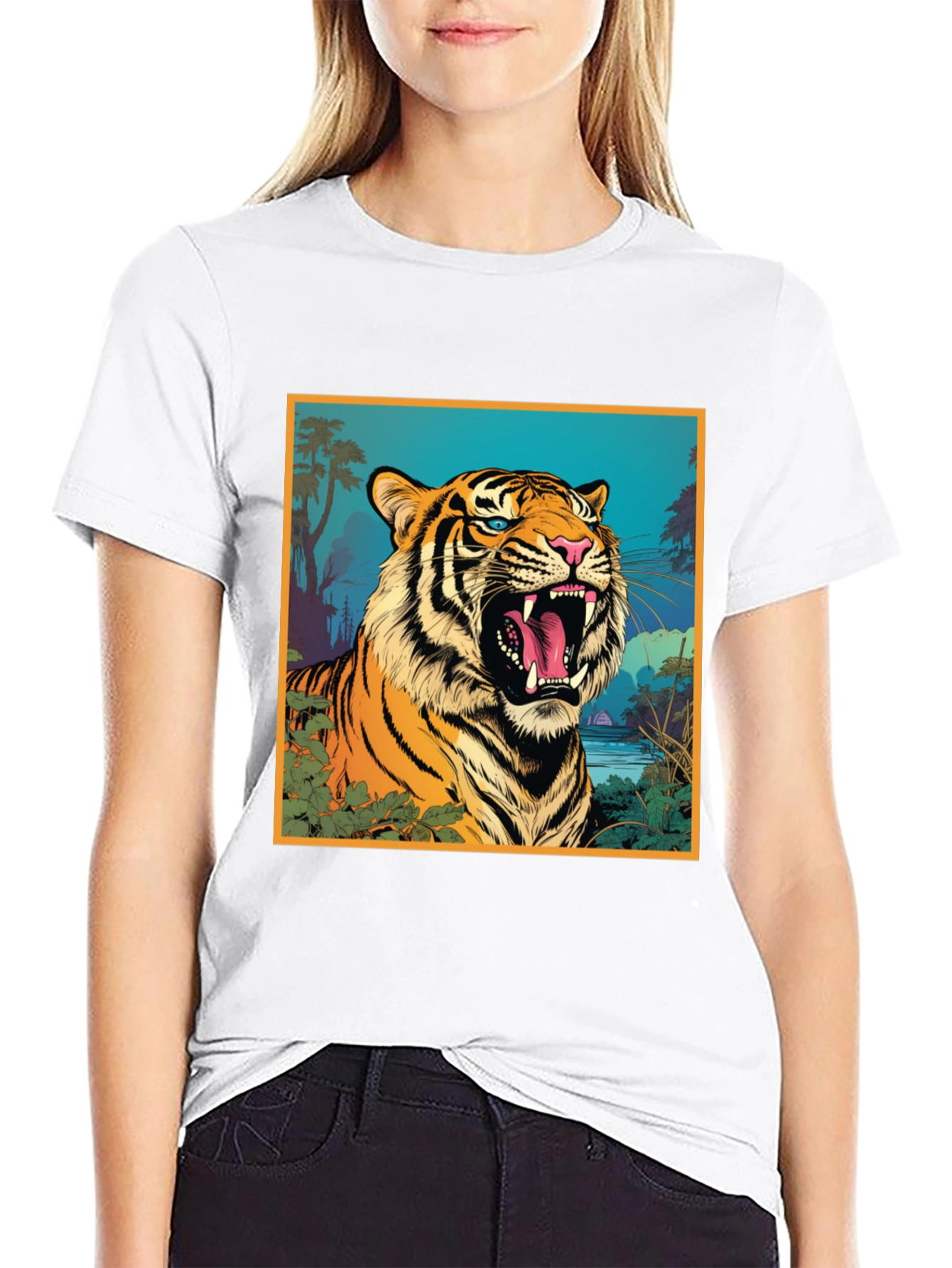 Tiger Graphic Tee - Bold & Vibrant Design