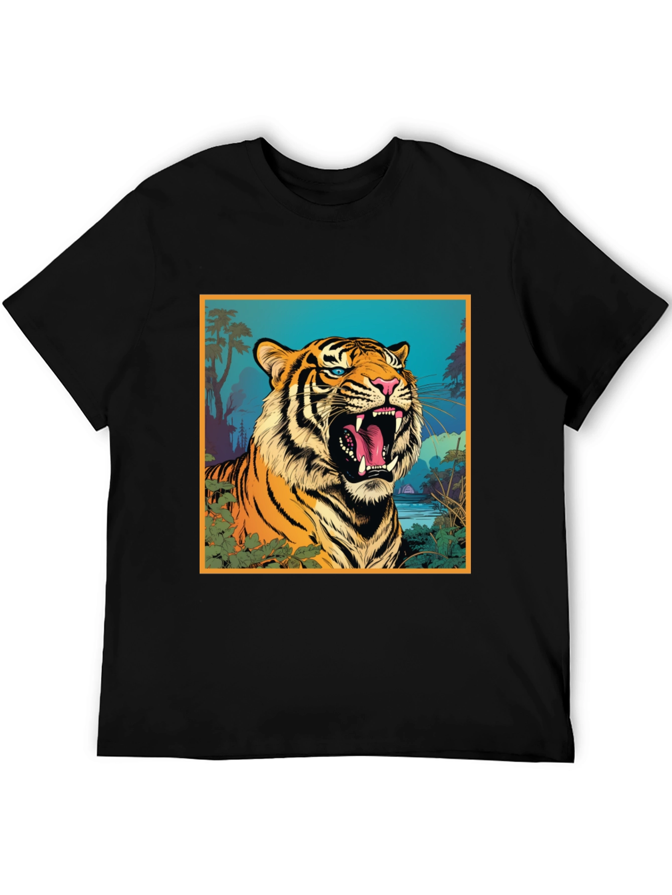 Tiger Graphic Tee - Bold & Vibrant Design