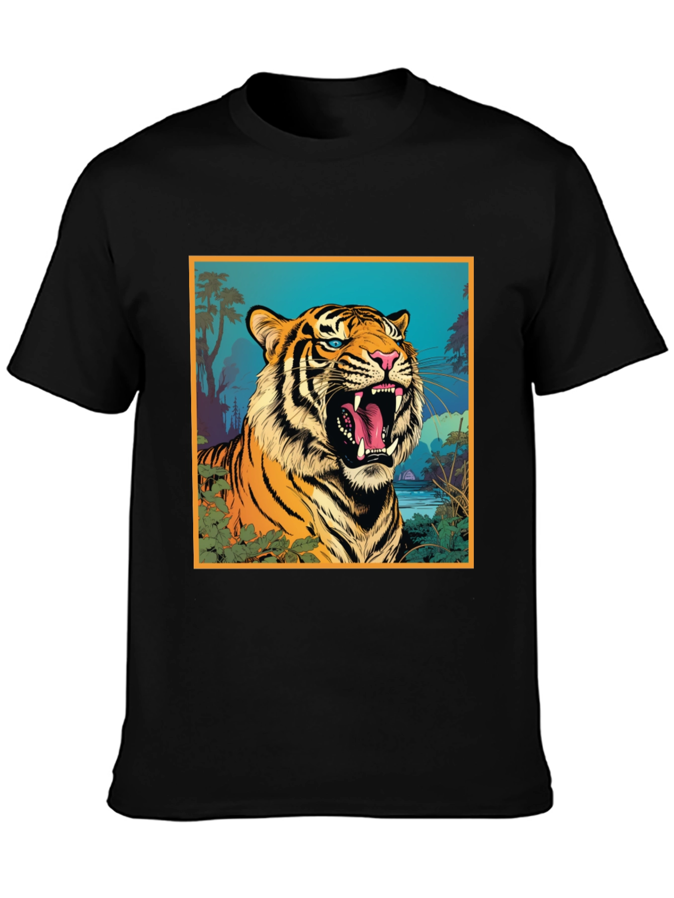 Tiger Graphic Tee - Bold & Vibrant Design