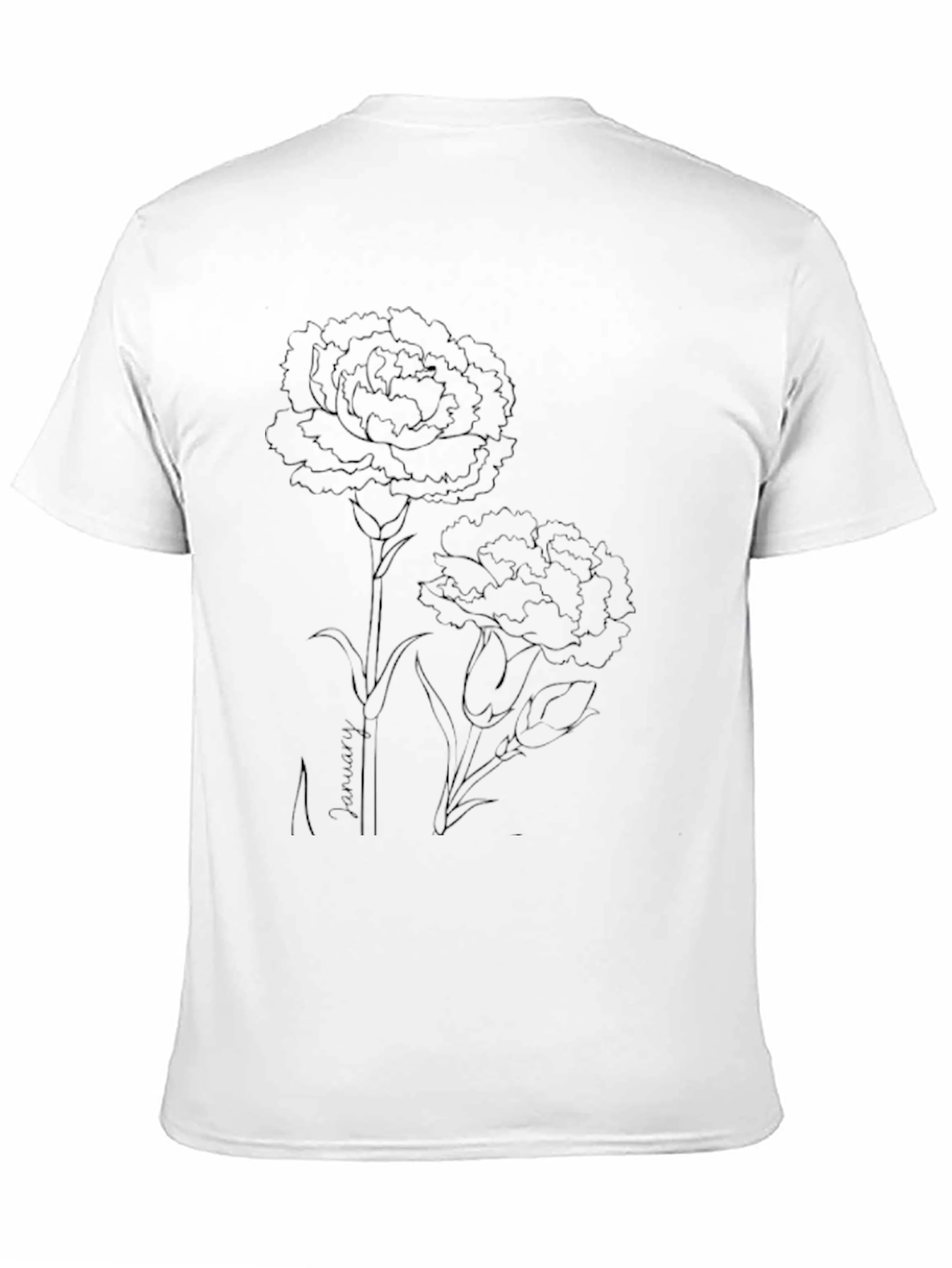 January Birth Flower Carnation Tee