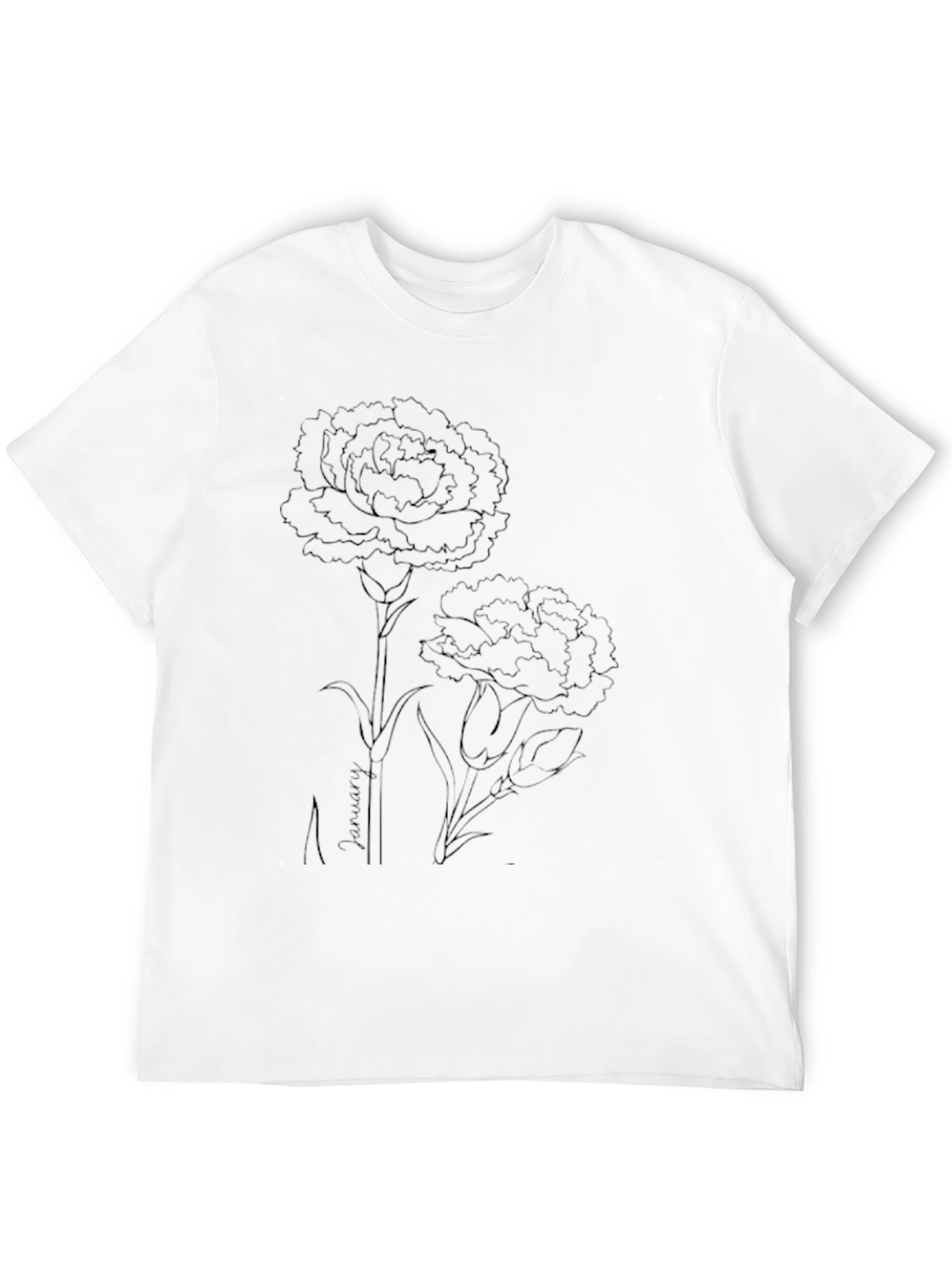 January Birth Flower Carnation Tee