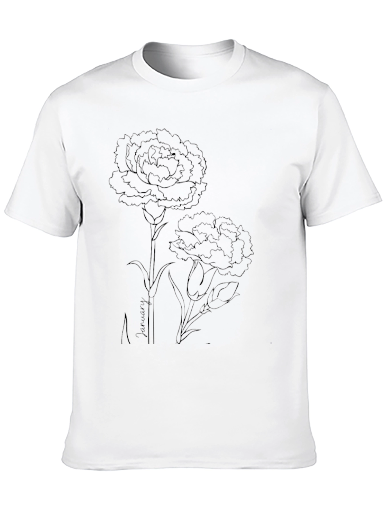 January Birth Flower Carnation Tee