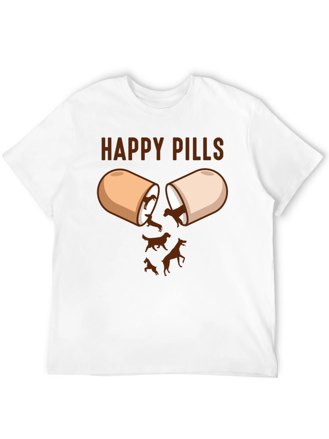 Happy Pills Dog T-Shirt Funny Canine Lover Tee