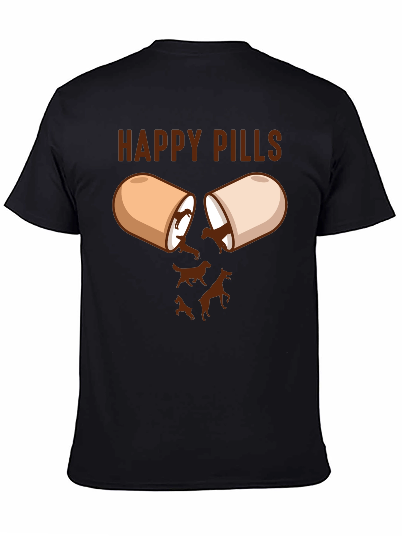 Happy Pills Dog T-Shirt Funny Canine Lover Tee