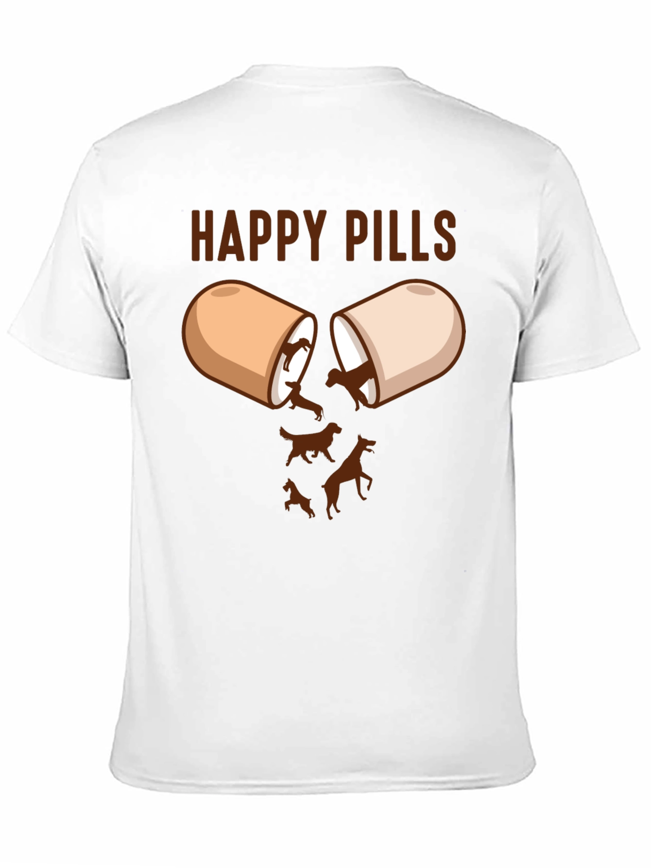 Happy Pills Dog T-Shirt Funny Canine Lover Tee