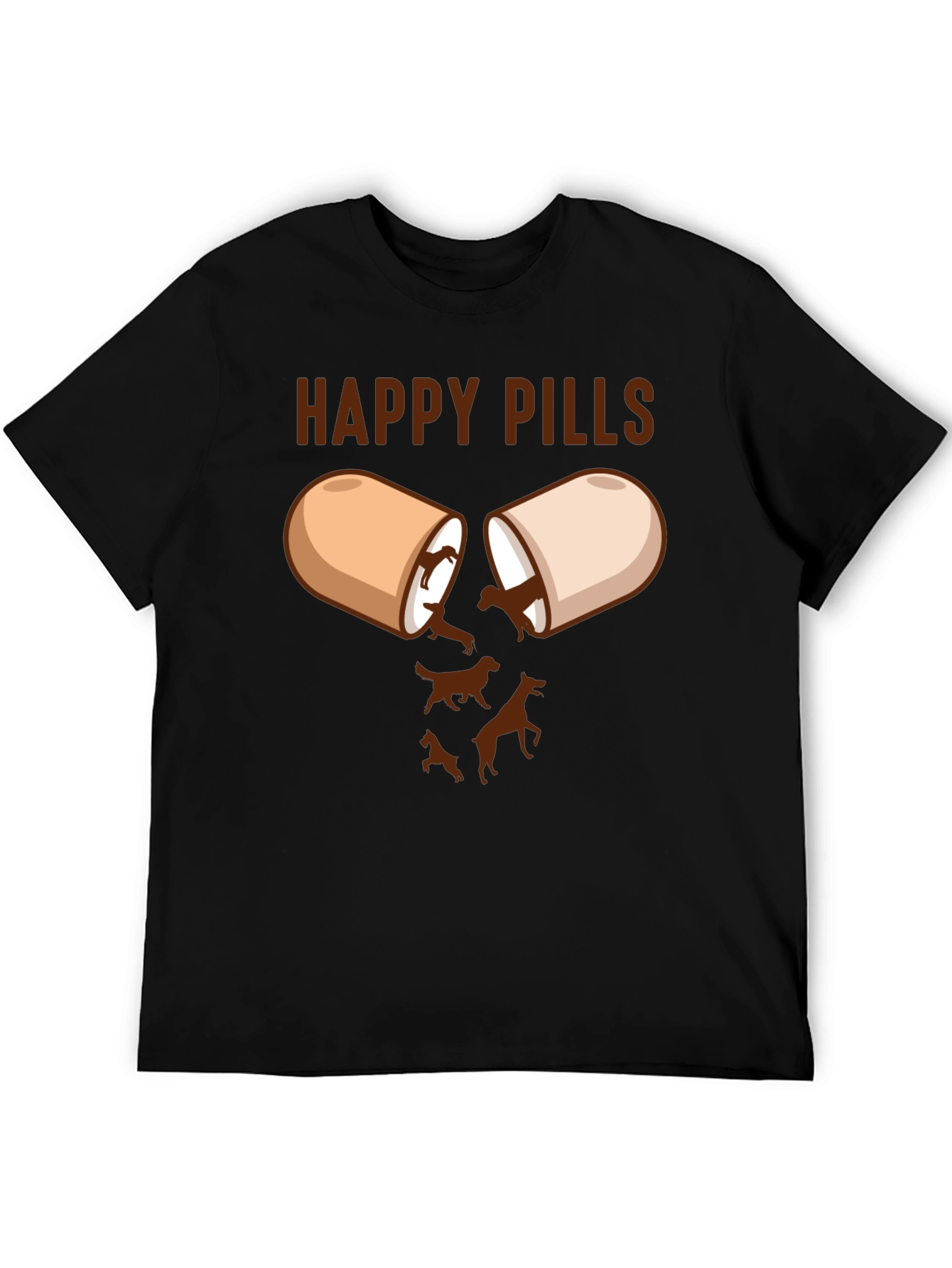 Happy Pills Dog T-Shirt Funny Canine Lover Tee