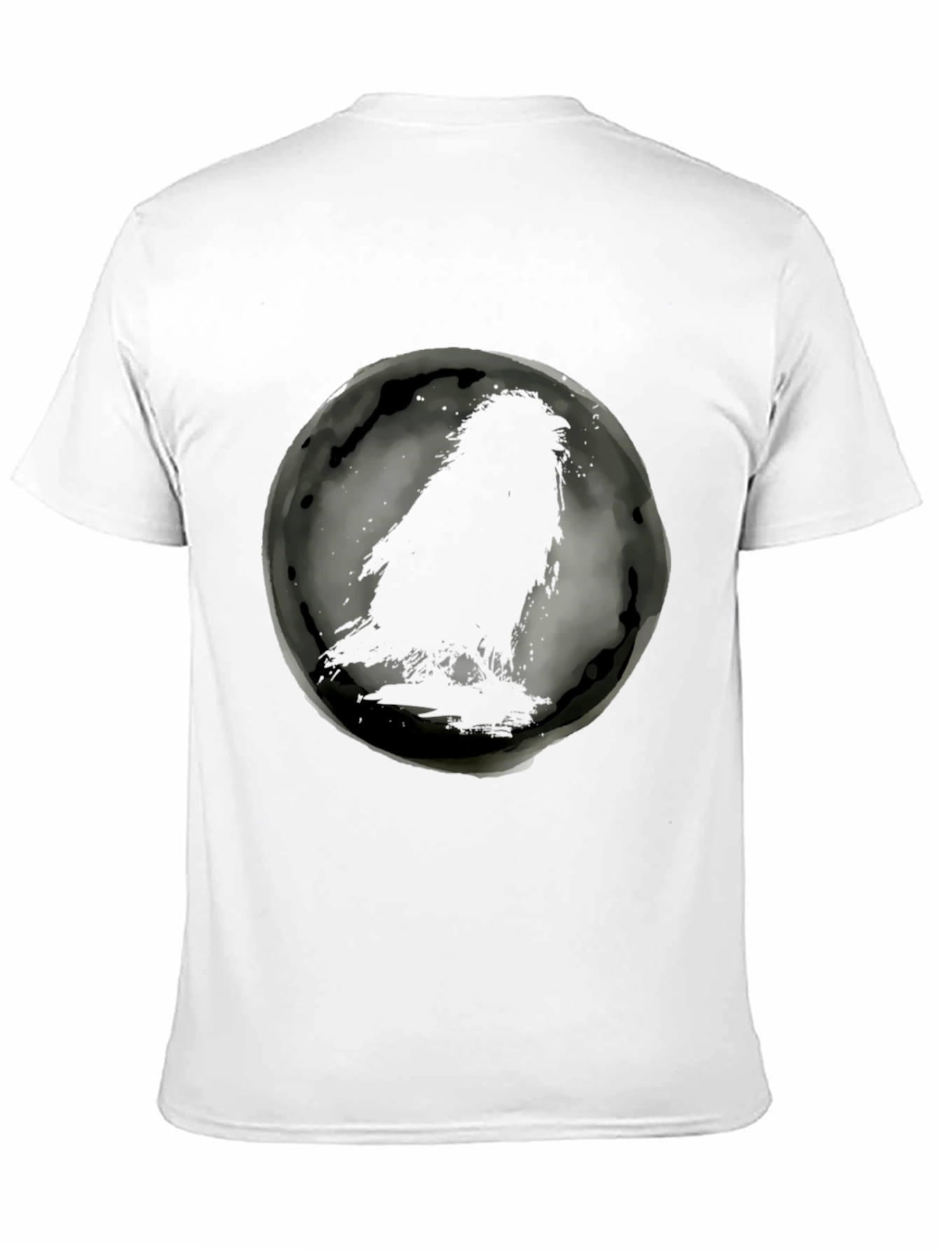 Raven Ink Circle Graphic Tee - Stylish Casual Wear
