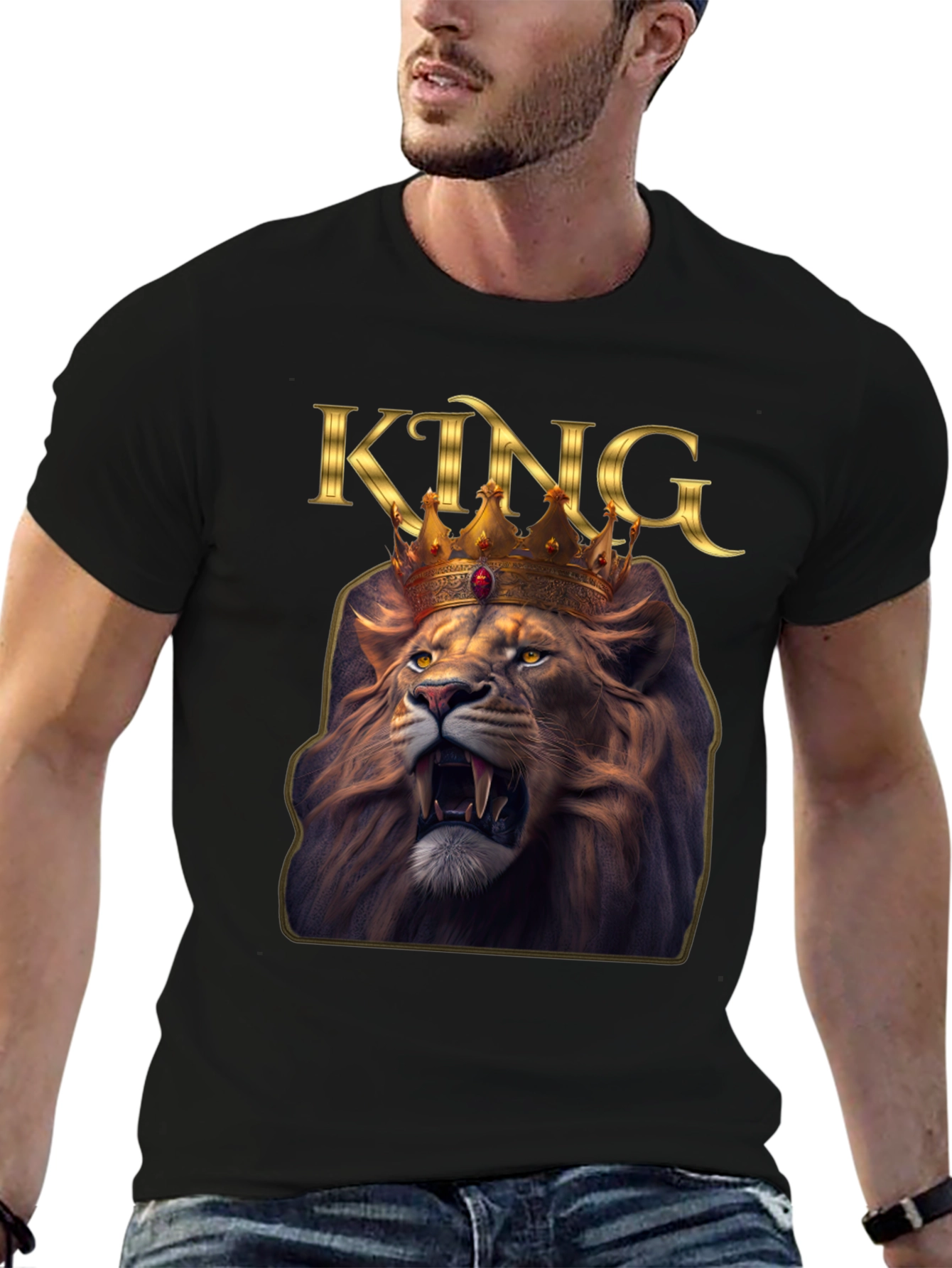 King Lion Graphic Tee - Black T-Shirt