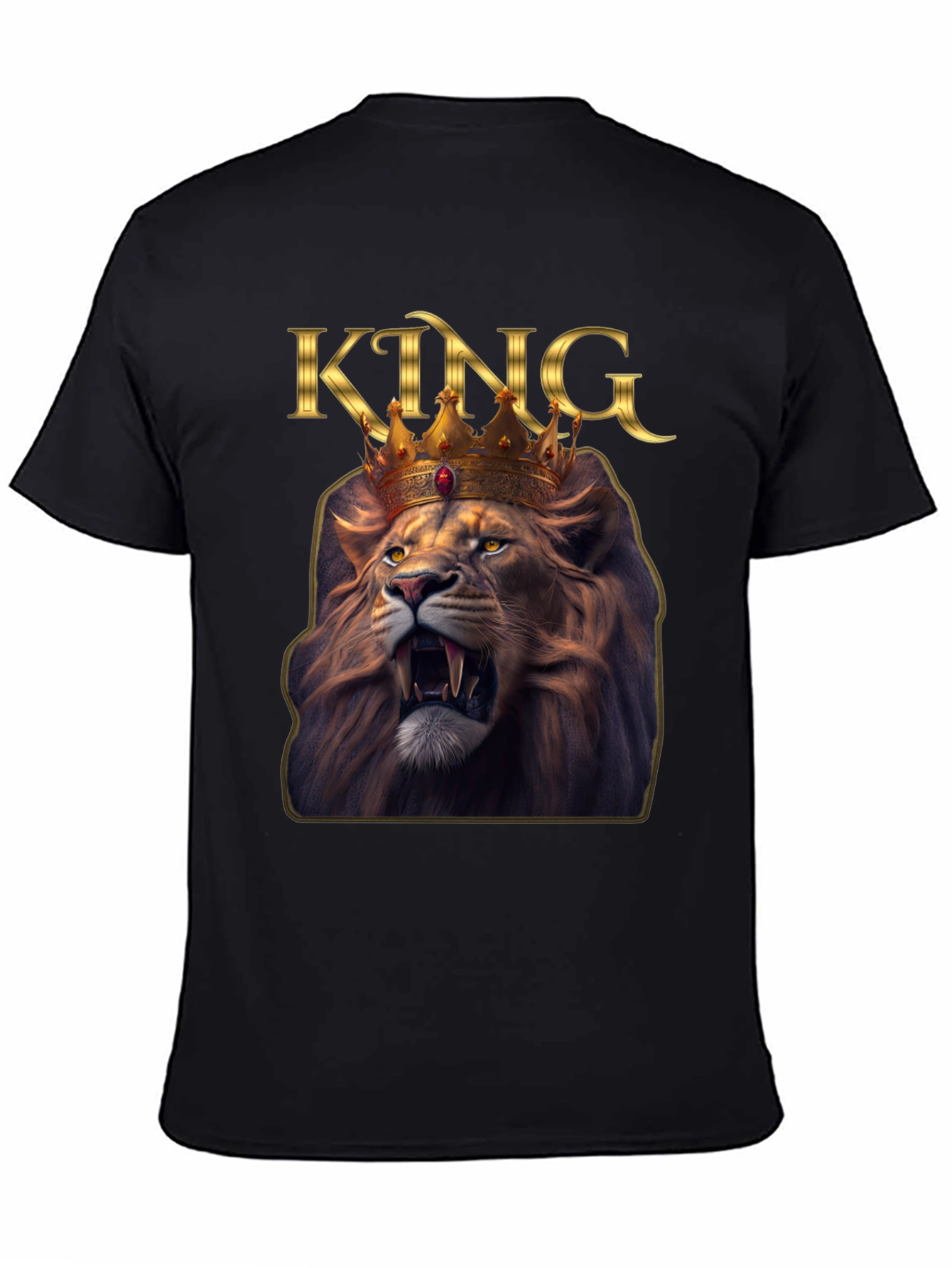 King Lion Graphic Tee - Black T-Shirt