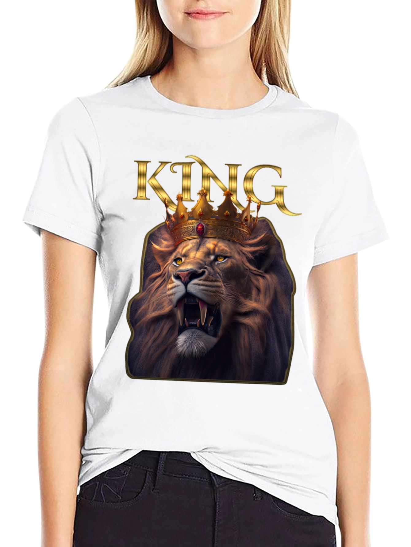 King Lion Graphic Tee - Black T-Shirt