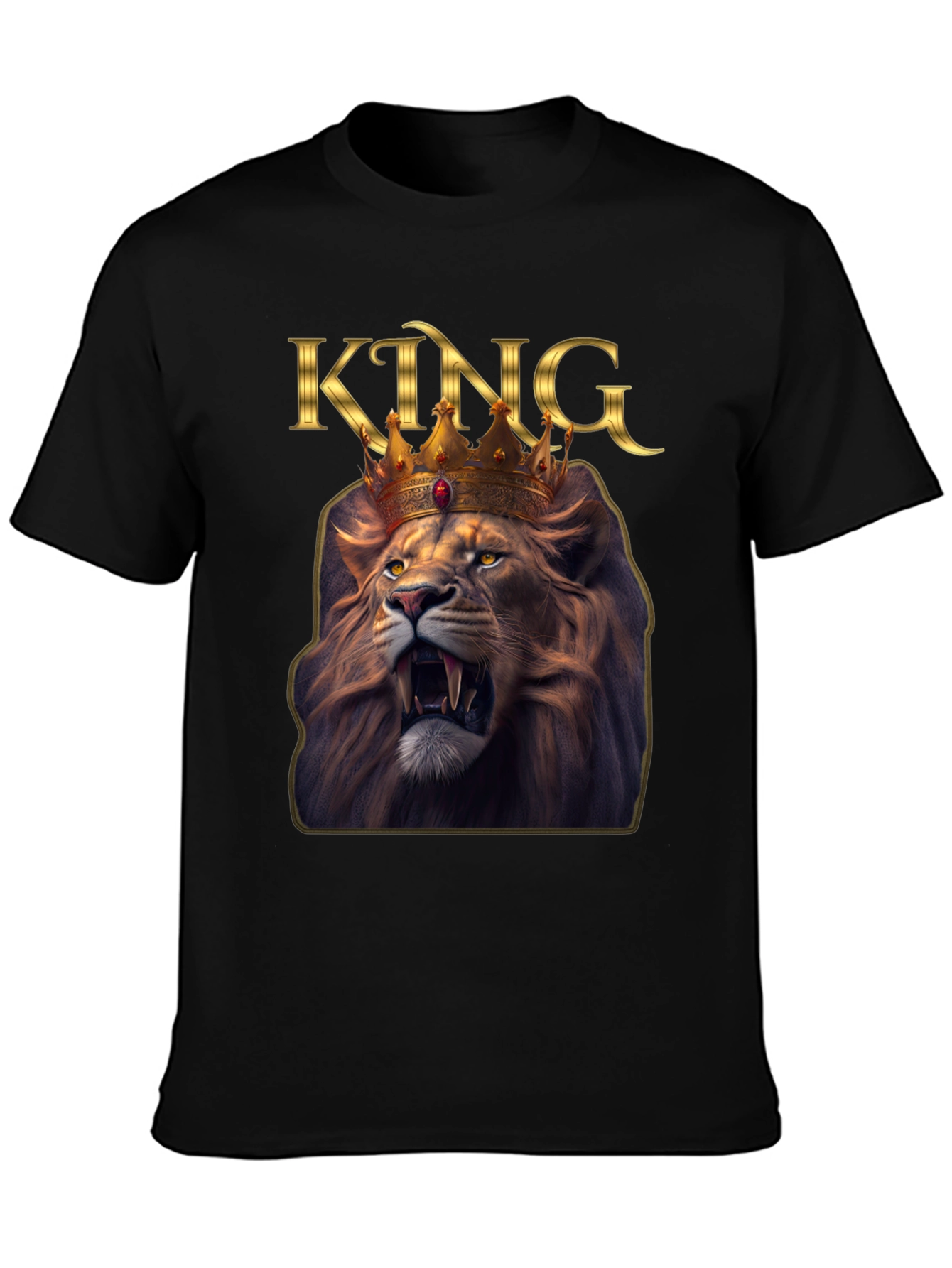 King Lion Graphic Tee - Black T-Shirt
