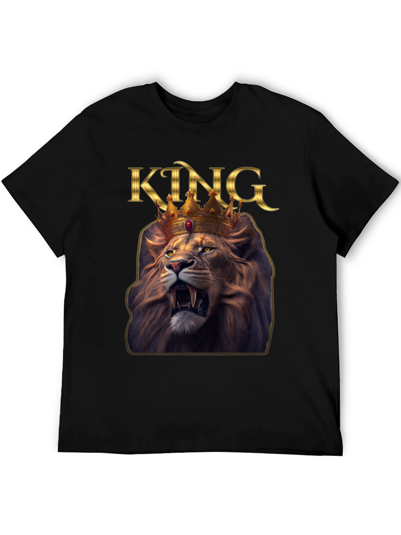 King Lion Graphic Tee - Black T-Shirt
