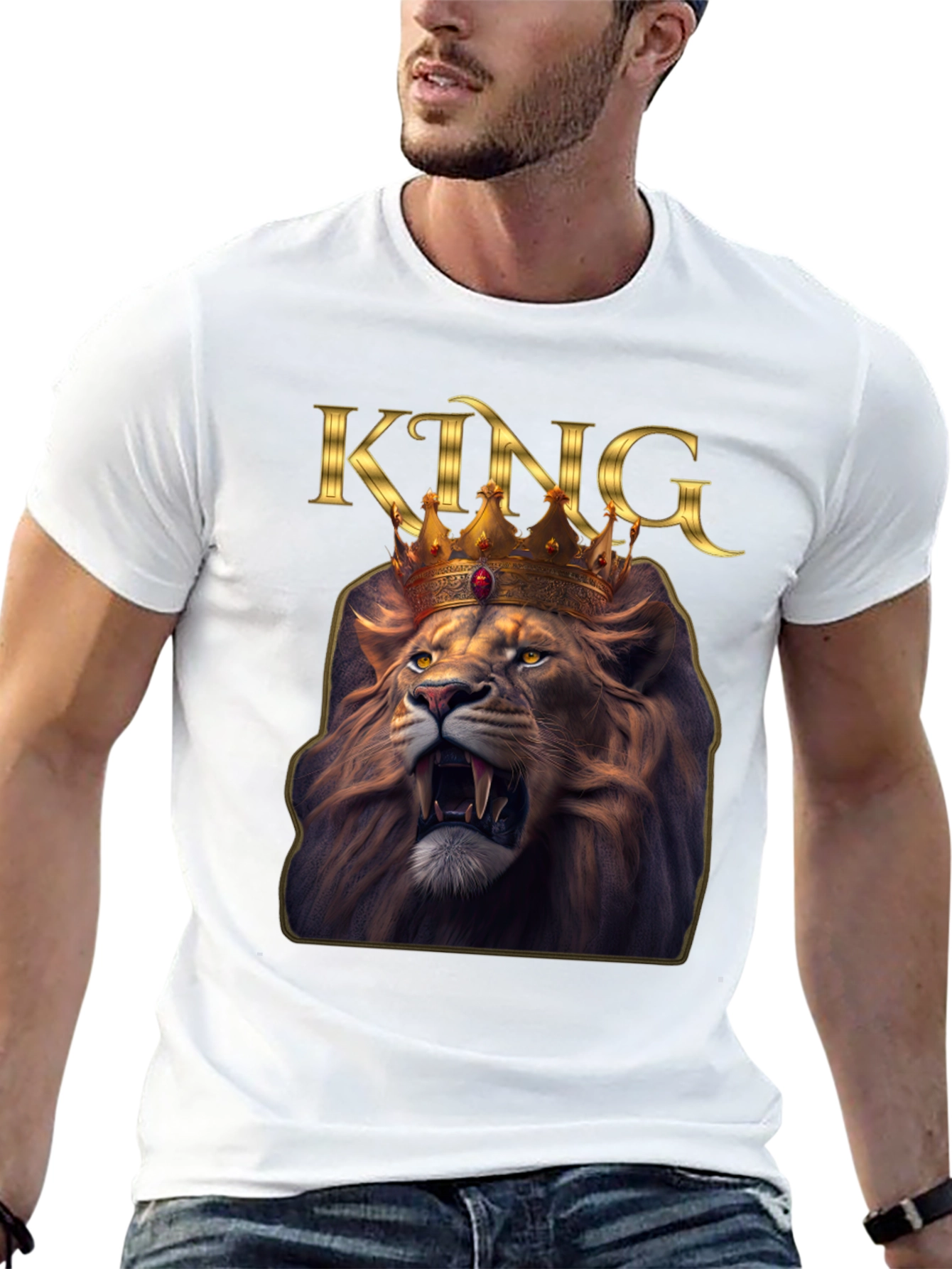 King Lion Graphic Tee - Black T-Shirt