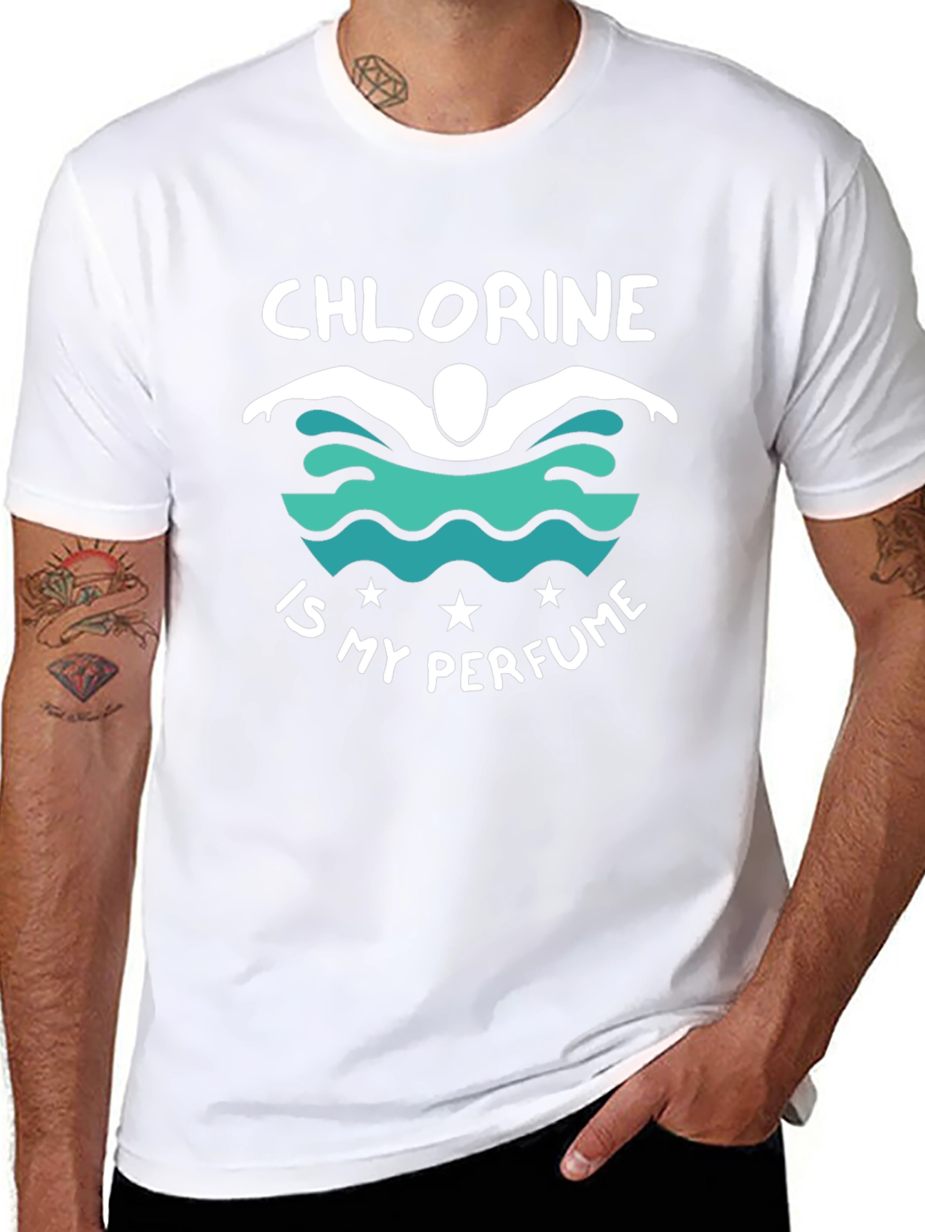 Chlorine is My Perfume Black Graphic T-Shirt