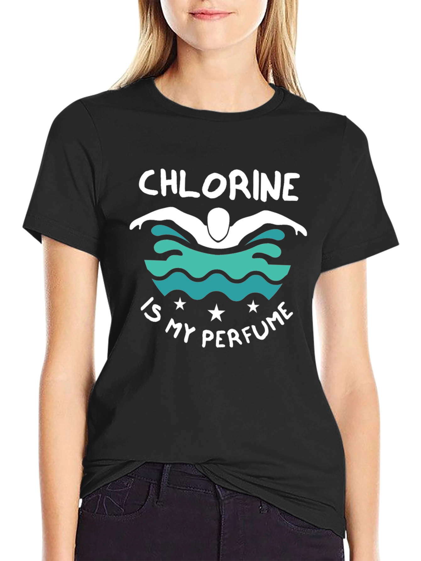 Chlorine is My Perfume Black Graphic T-Shirt