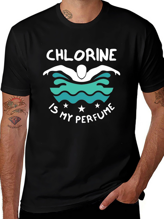 Chlorine is My Perfume Black Graphic T-Shirt
