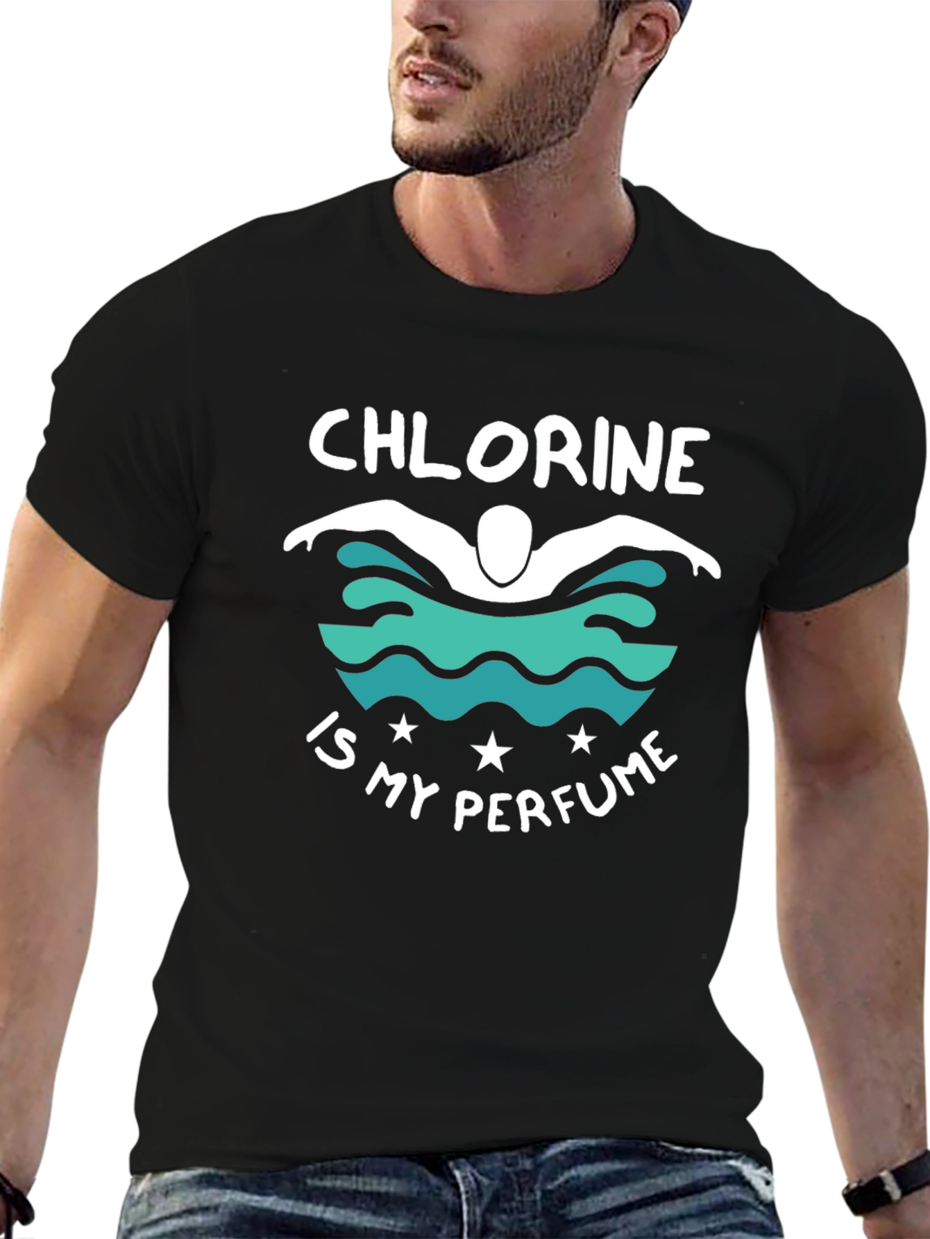 Chlorine is My Perfume Black Graphic T-Shirt