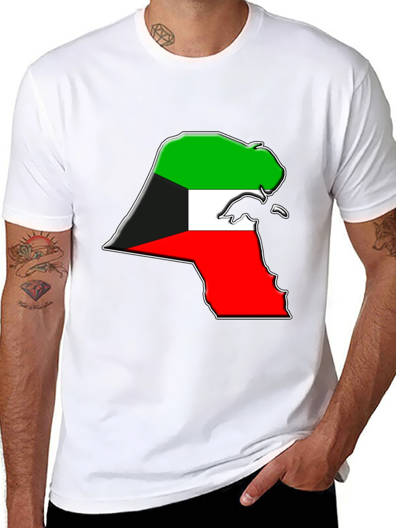 Kuwait Flag Map T-Shirt