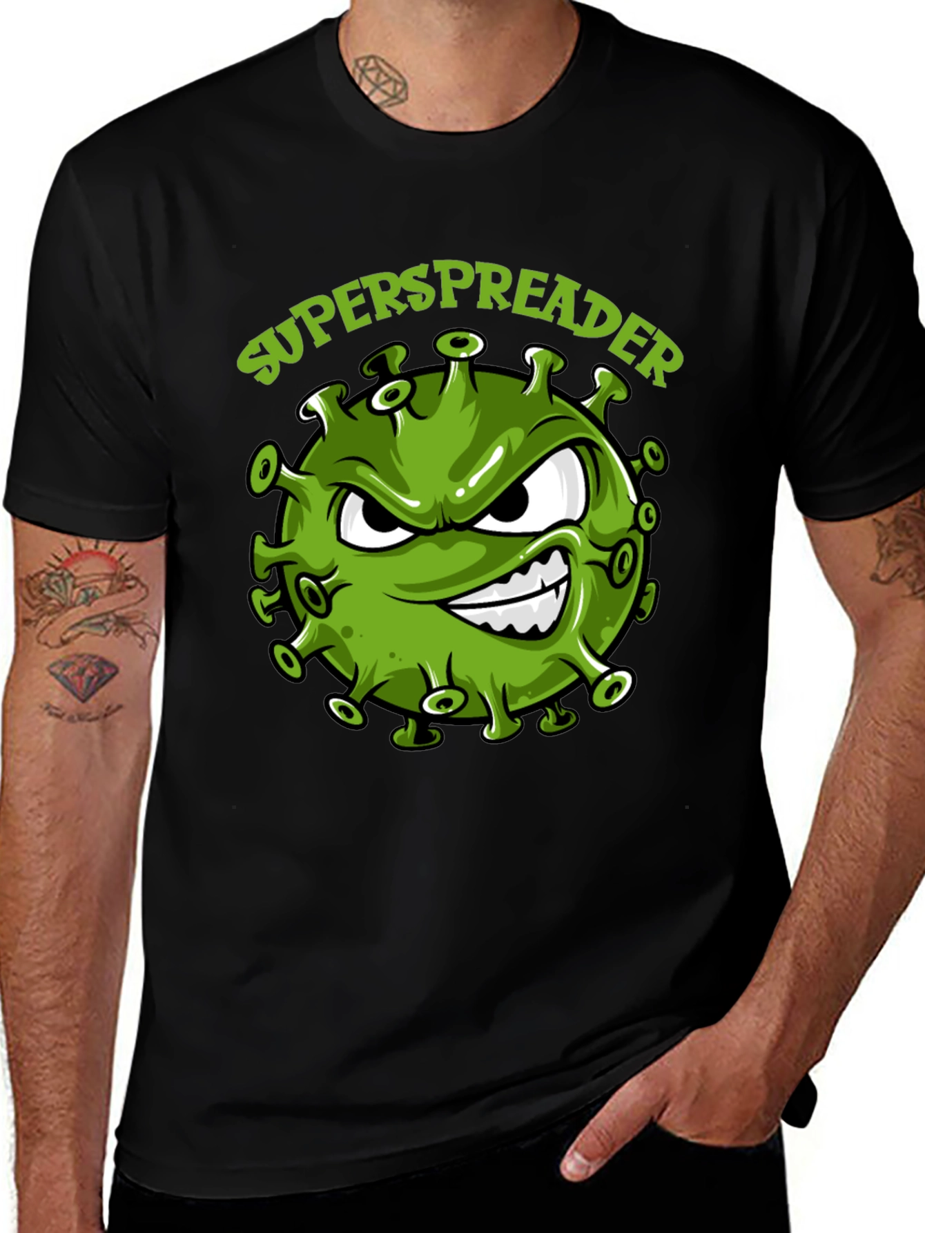 Superspreader Graphic Tee - Funny Virus Design T-Shirt