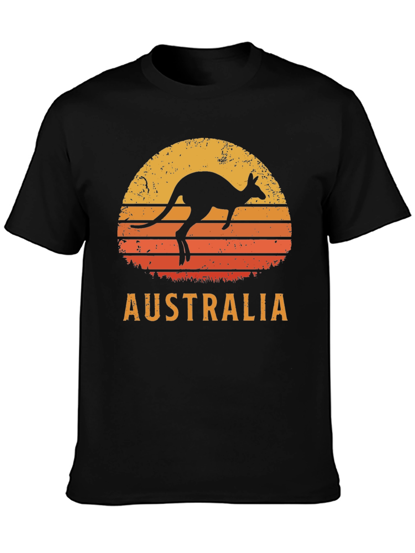 Australia Kangaroo Sunset Graphic T-Shirt