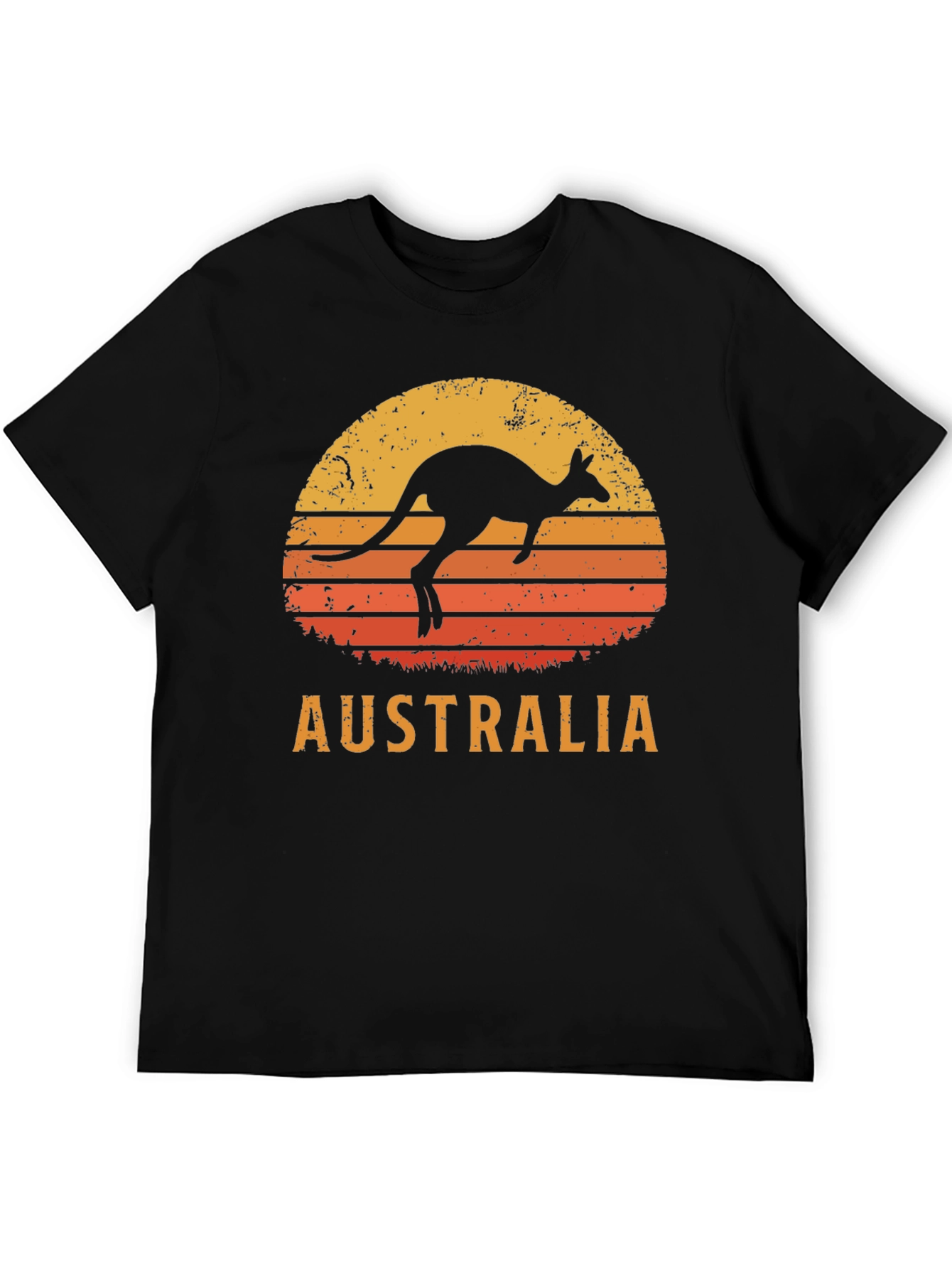 Australia Kangaroo Sunset Graphic T-Shirt