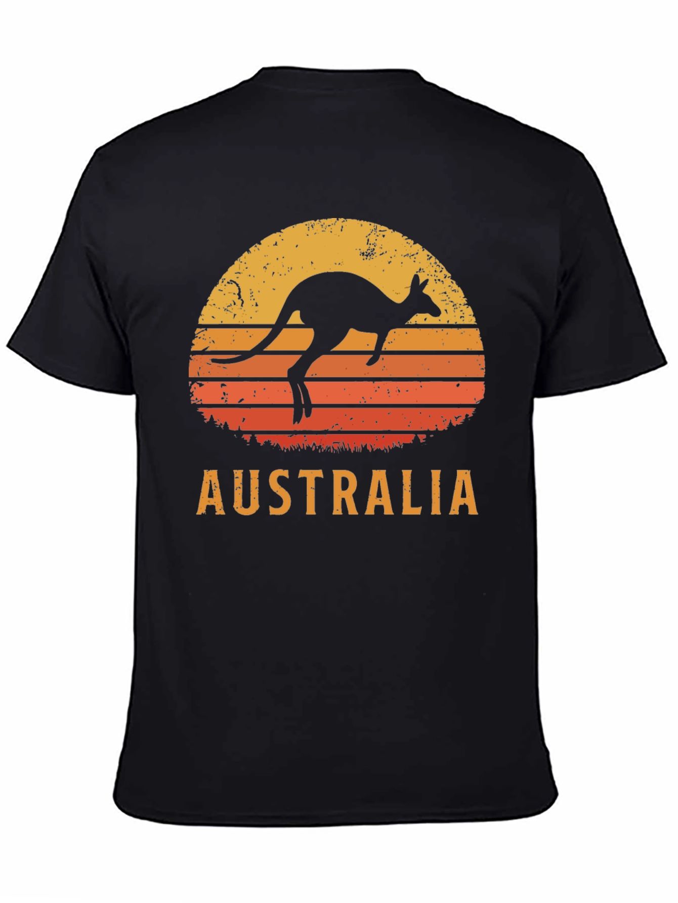 Australia Kangaroo Sunset Graphic T-Shirt