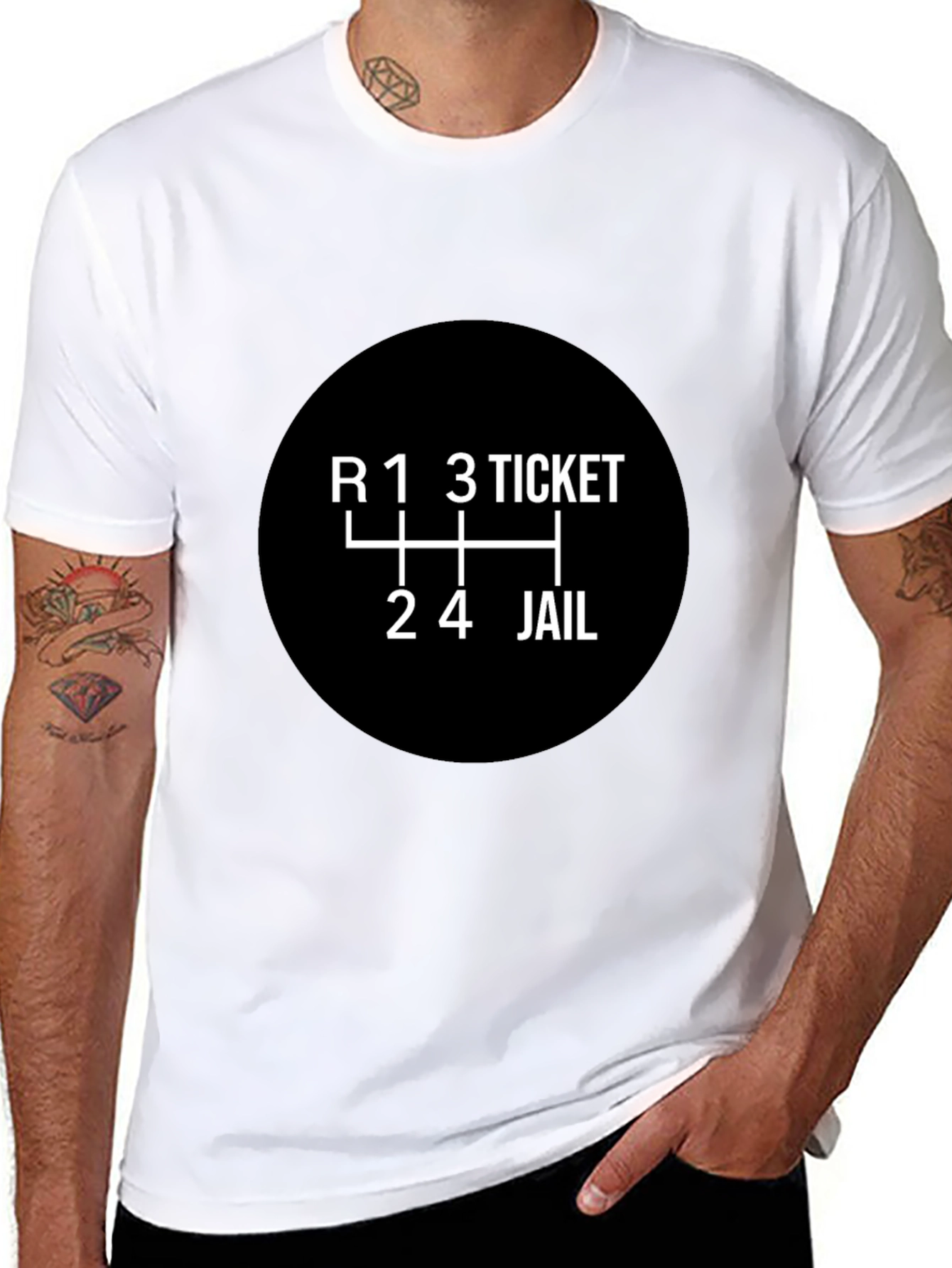 Funny Car Enthusiast T-Shirt - Shift to Jail!