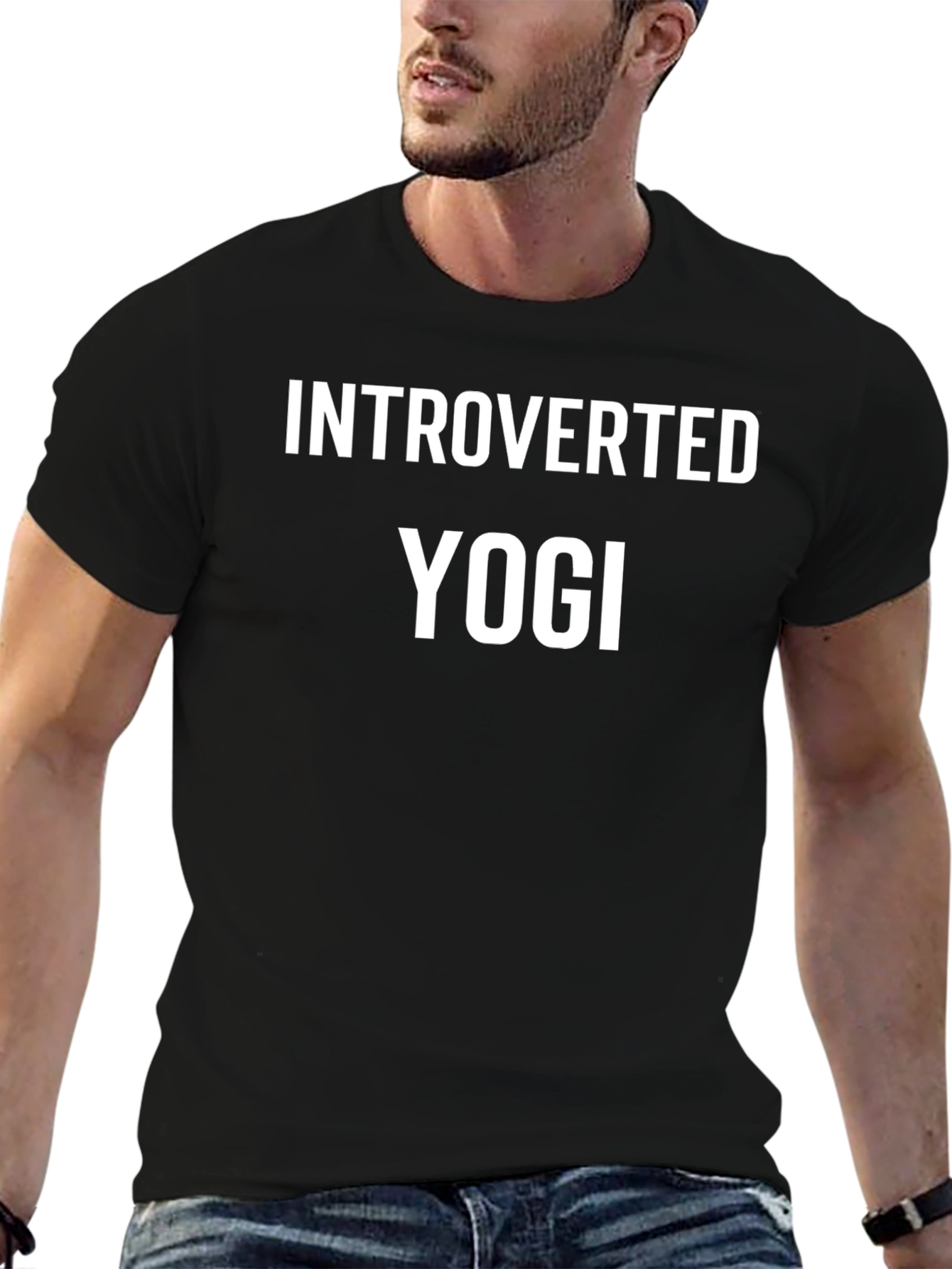 Introverted Yogi Black T-Shirt