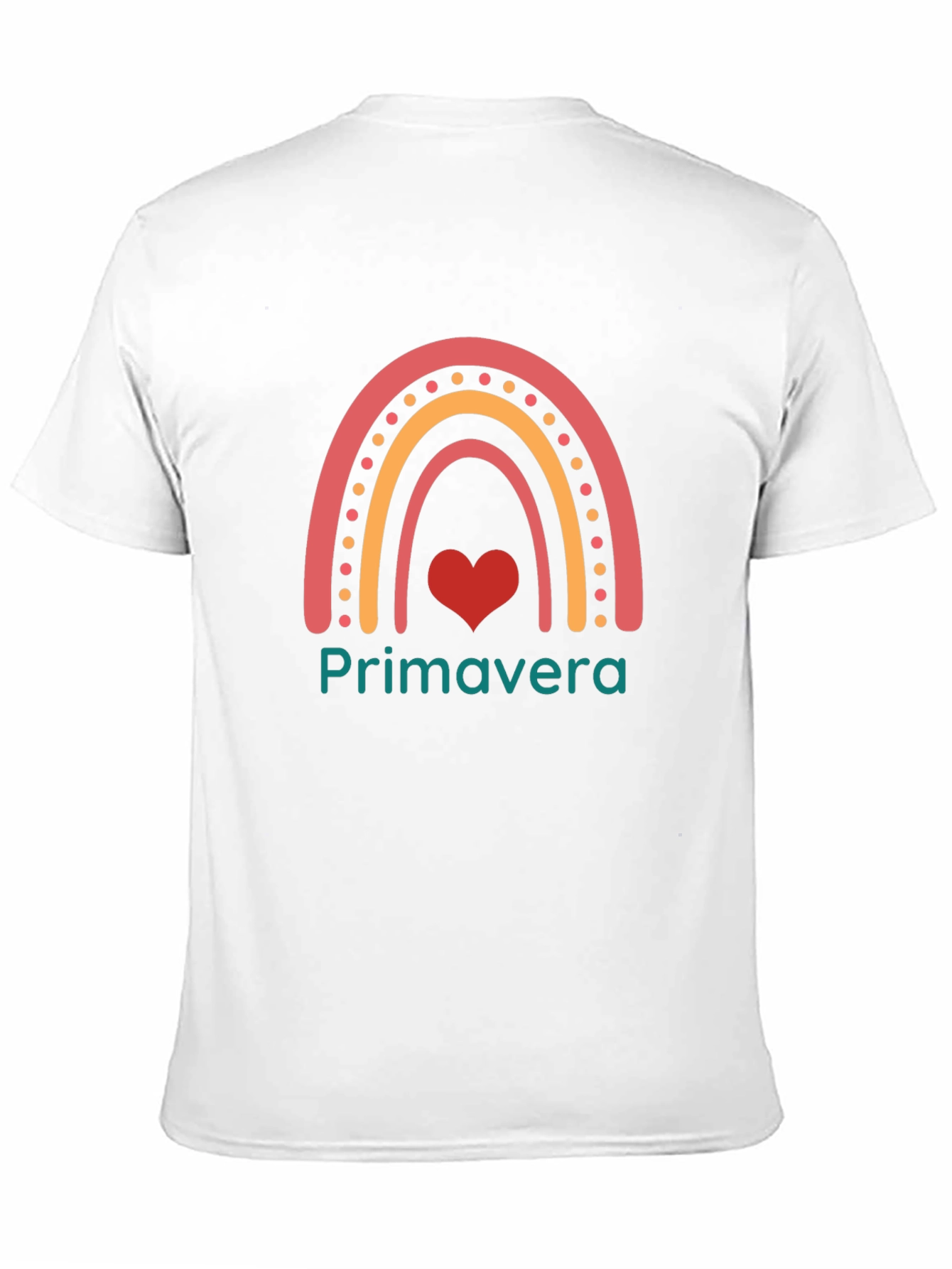 Primavera Rainbow Heart Black T-Shirt