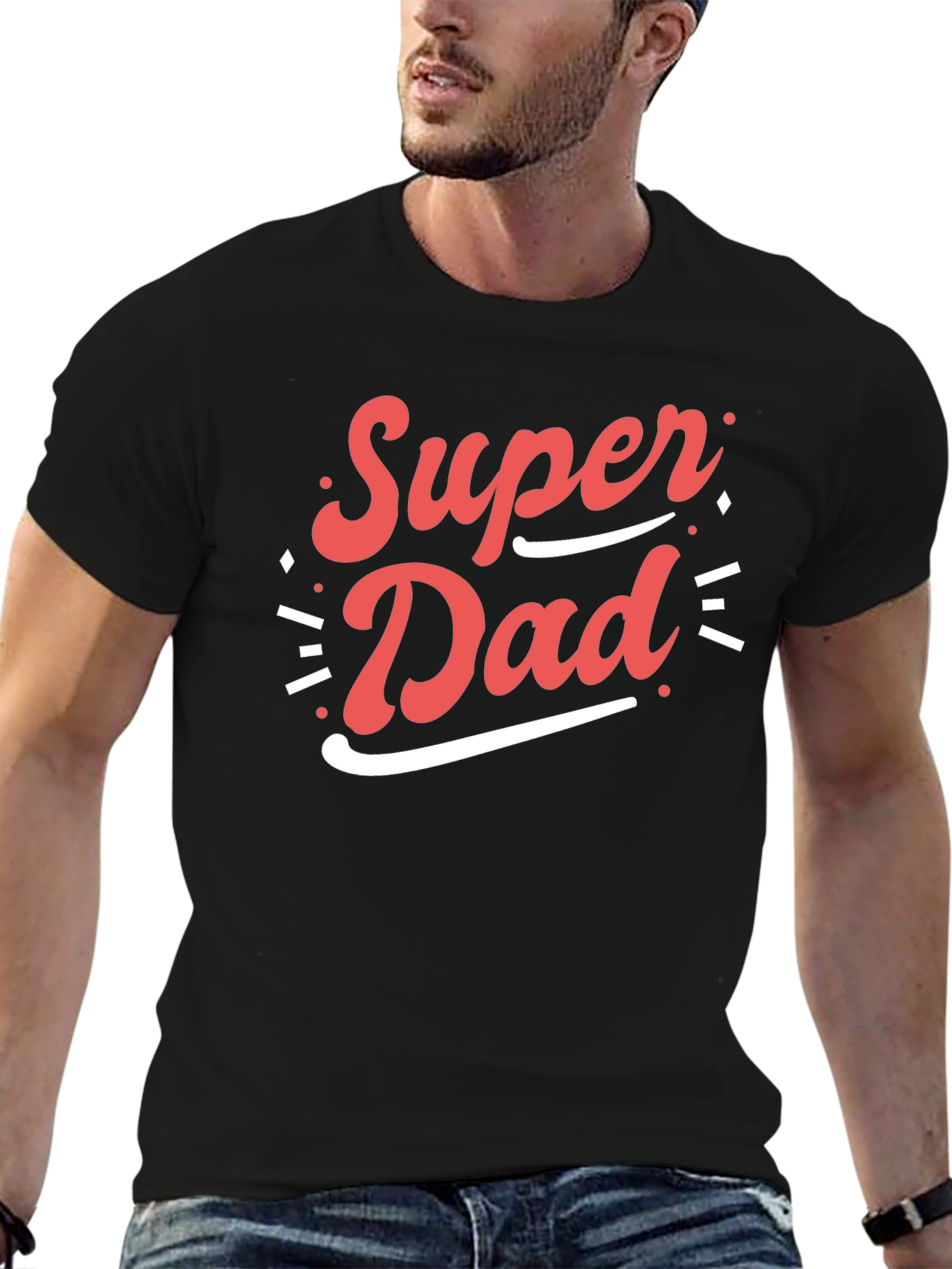 Super Dad T-Shirt - Black Cotton Tee