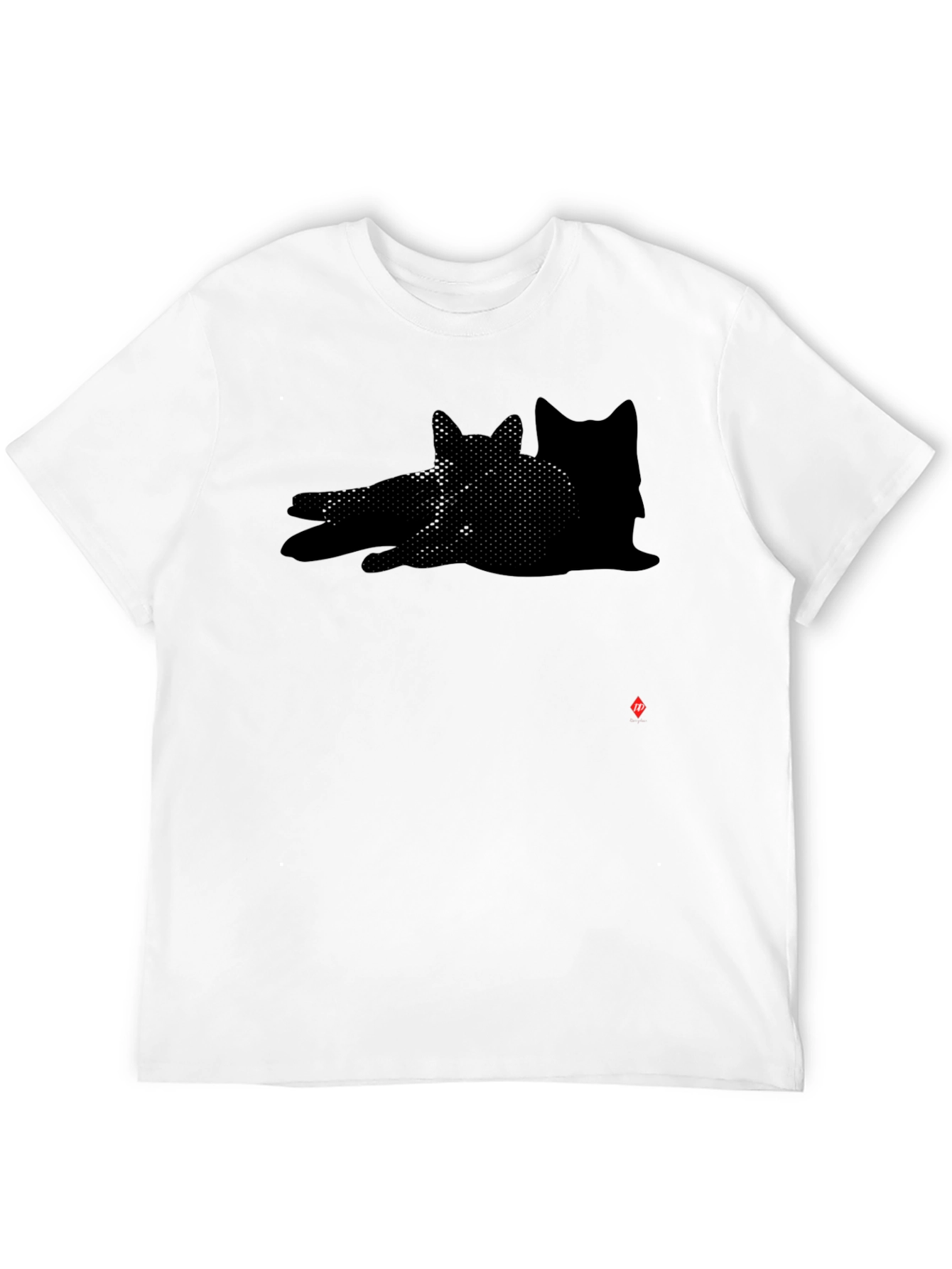 Shadow Cat Graphic Black T-Shirt