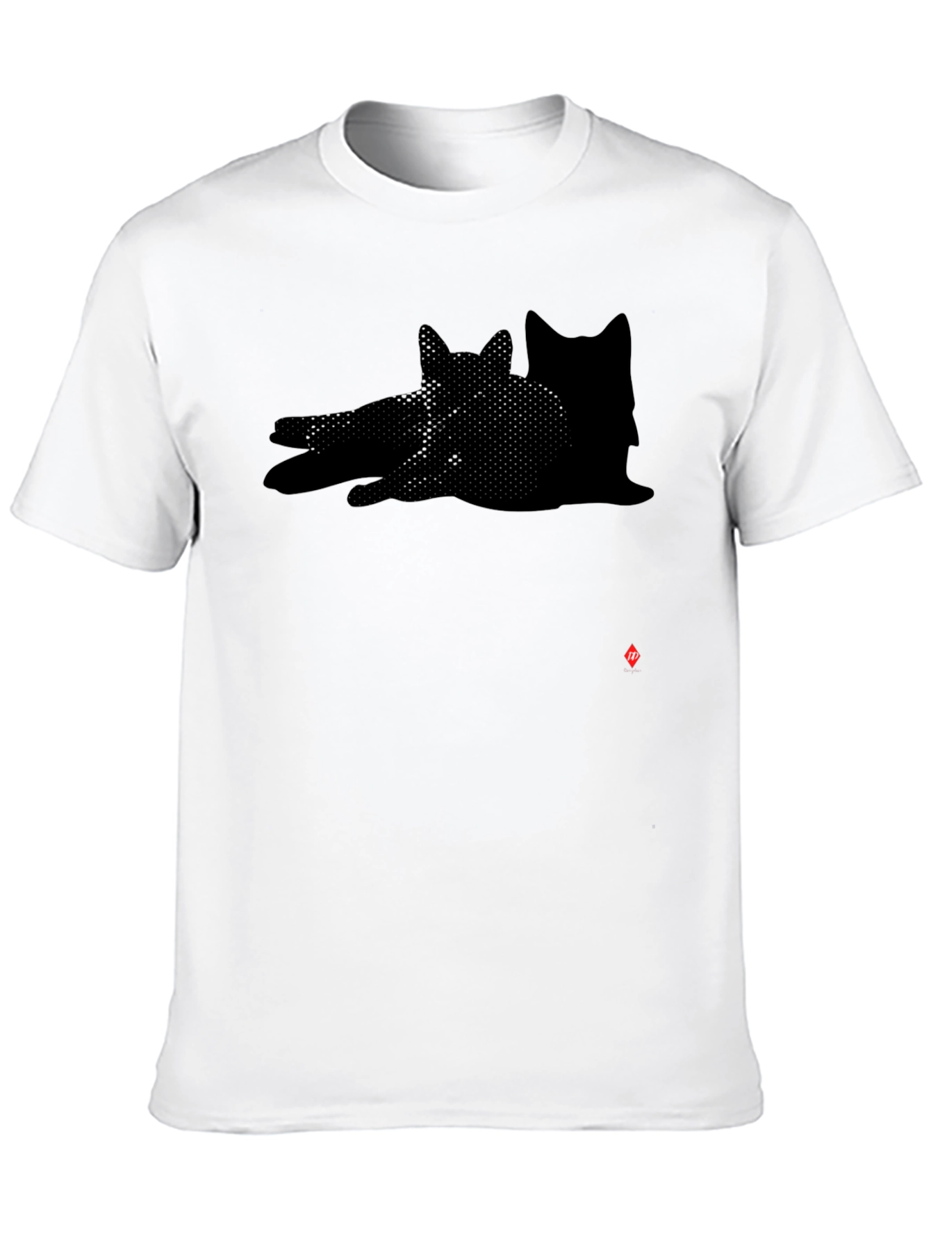 Shadow Cat Graphic Black T-Shirt