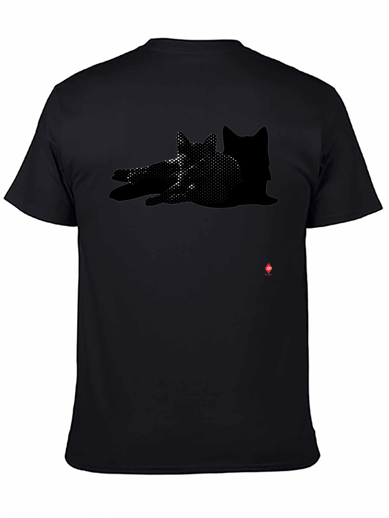 Shadow Cat Graphic Black T-Shirt