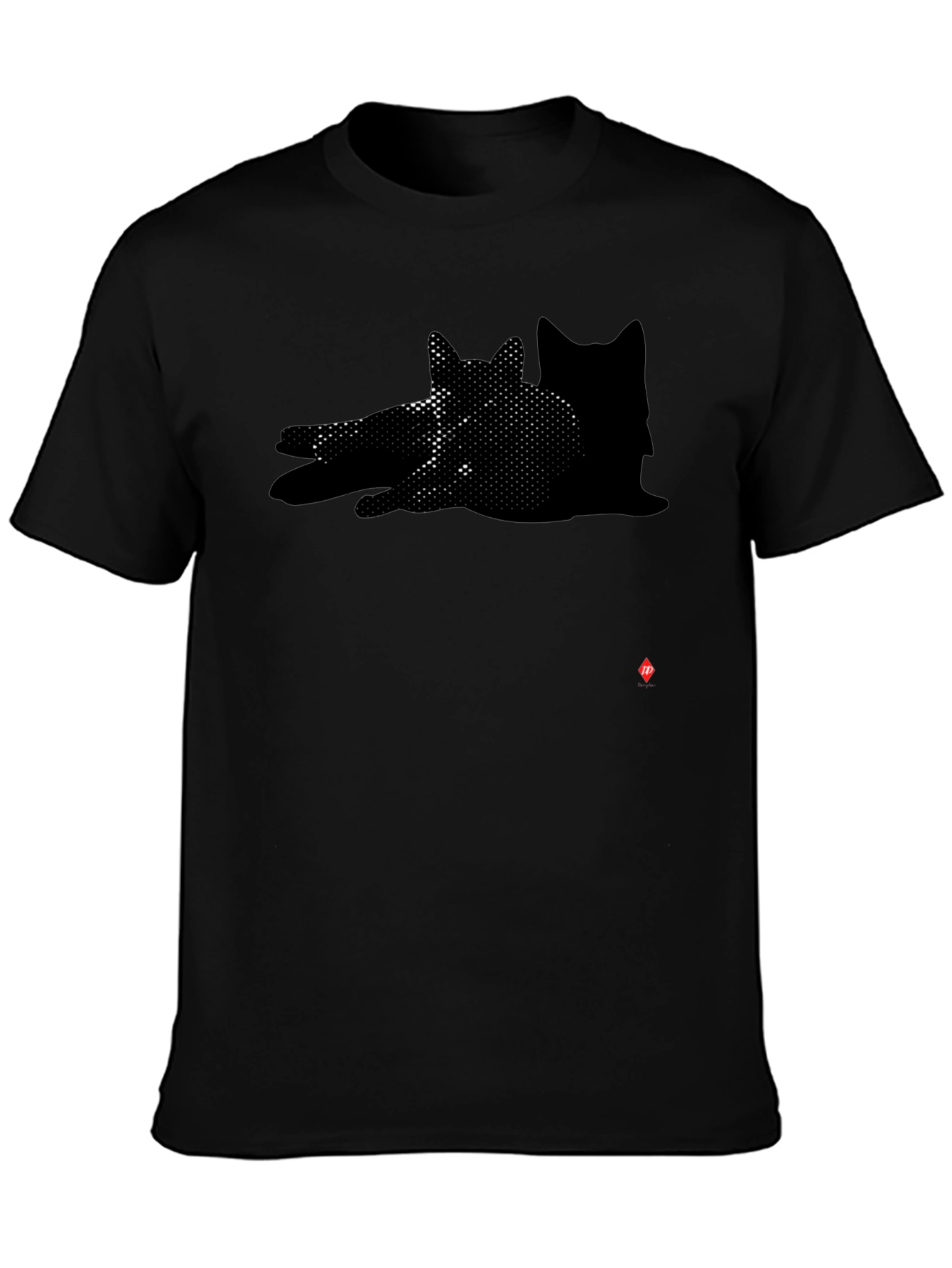 Shadow Cat Graphic Black T-Shirt