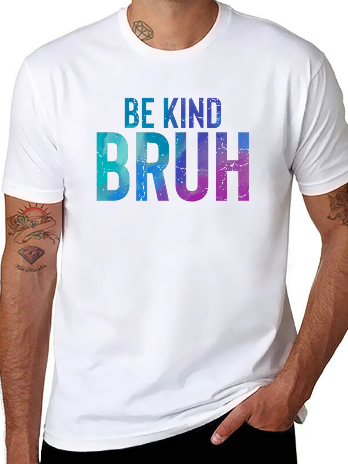 Be Kind Bruh T-Shirt - Casual Graphic Tee