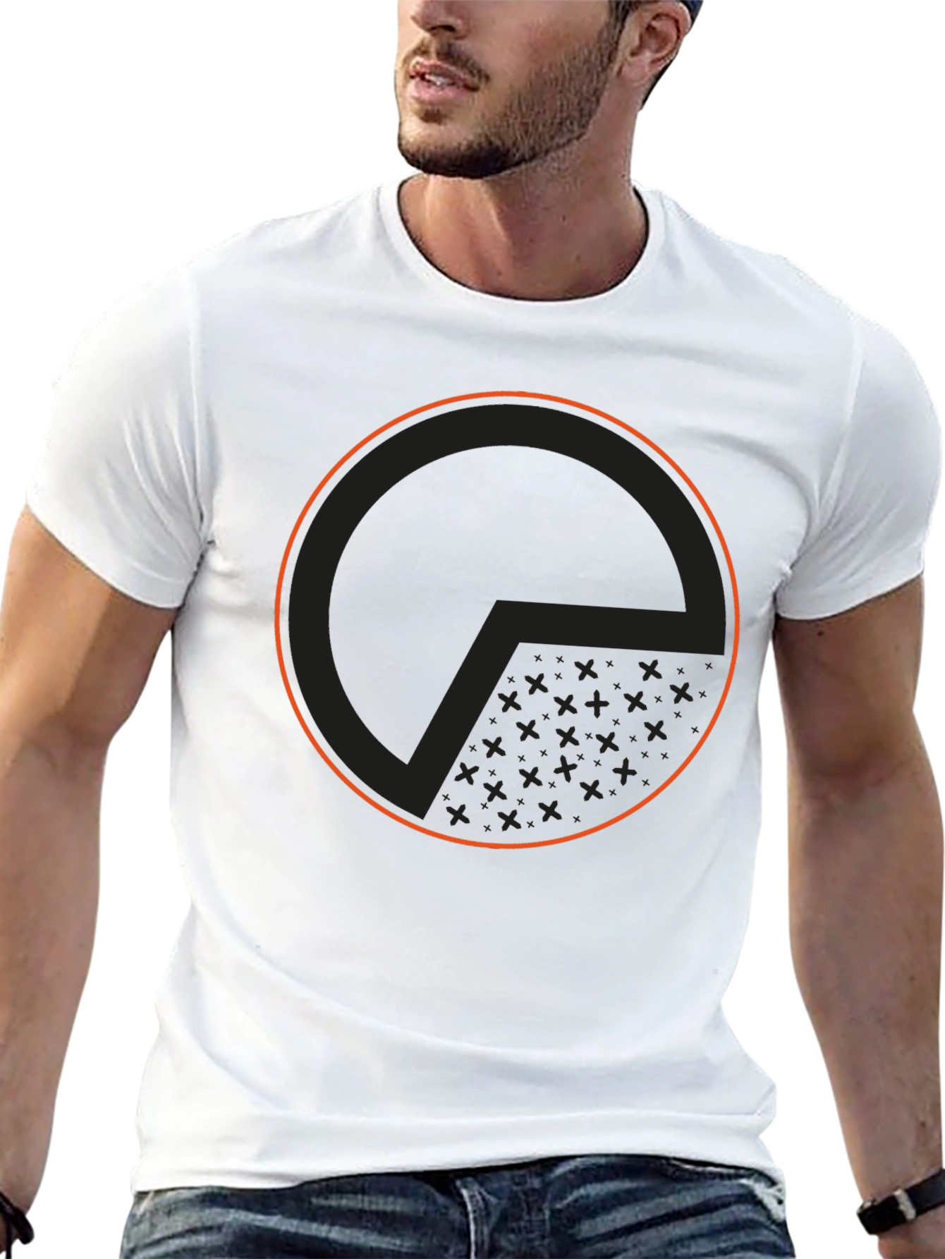 Geometric Circle Graphic Tee - Modern Design T-Shirt
