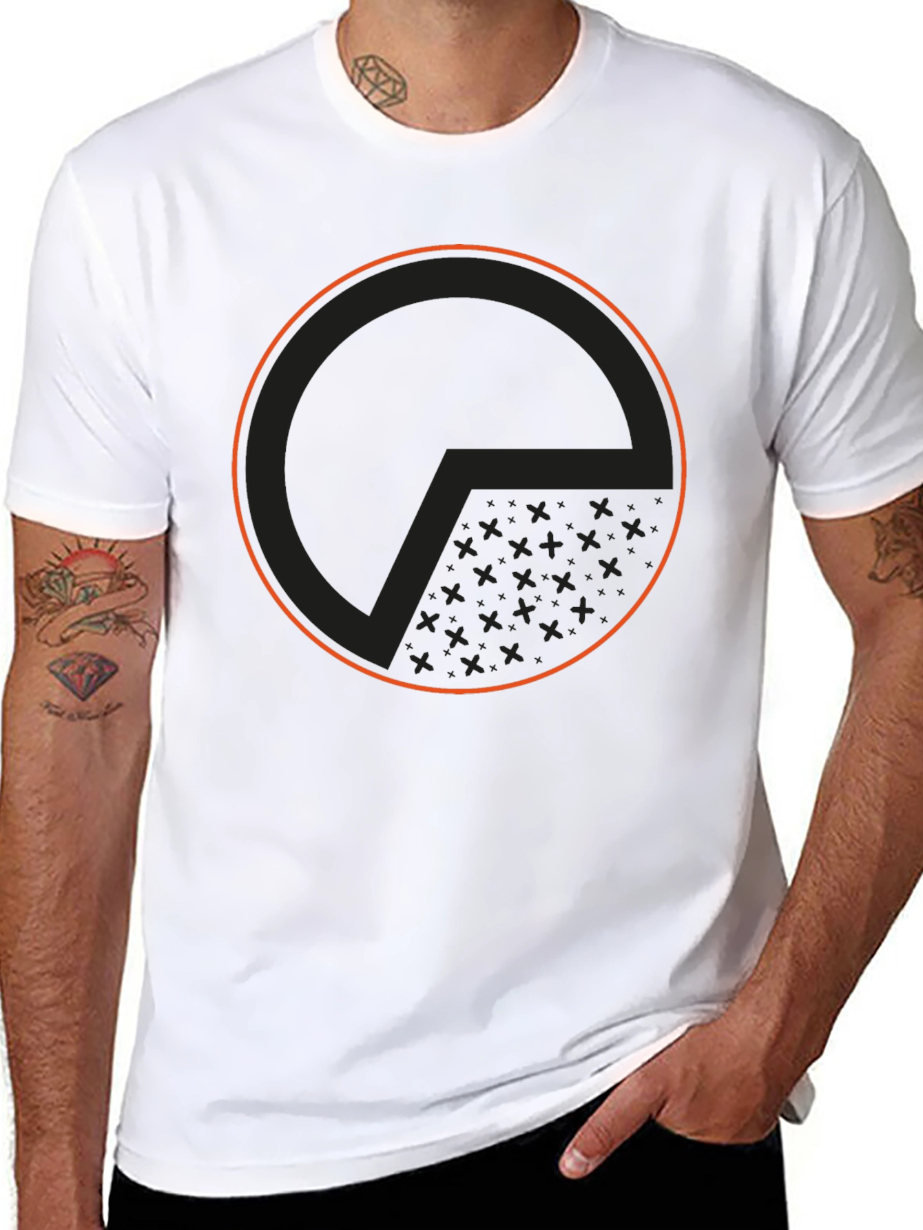 Geometric Circle Graphic Tee - Modern Design T-Shirt