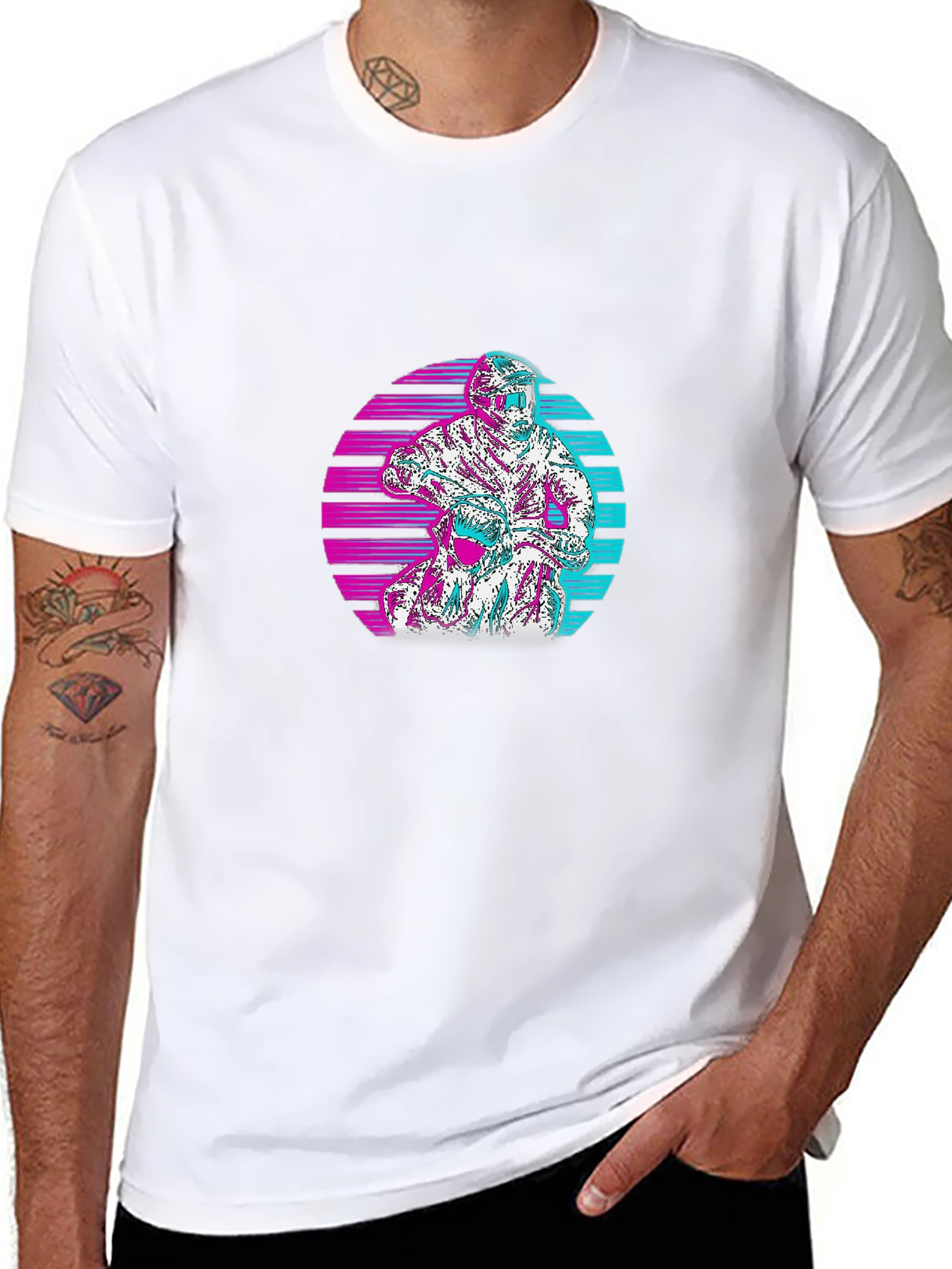 Retro Motocross T-Shirt - Black Cotton Tee