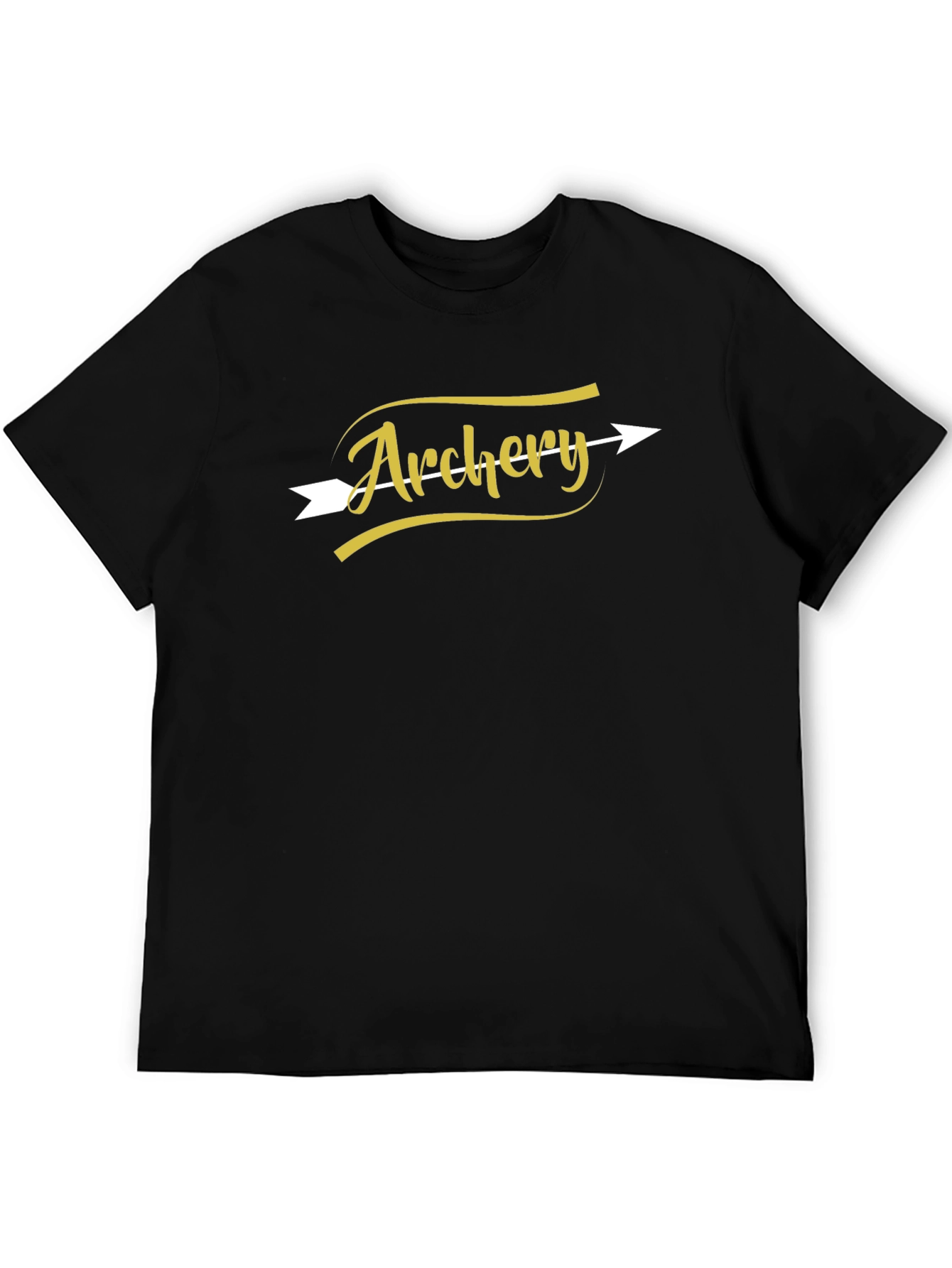 Archery Arrow Graphic Tee - Black Cotton T-Shirt