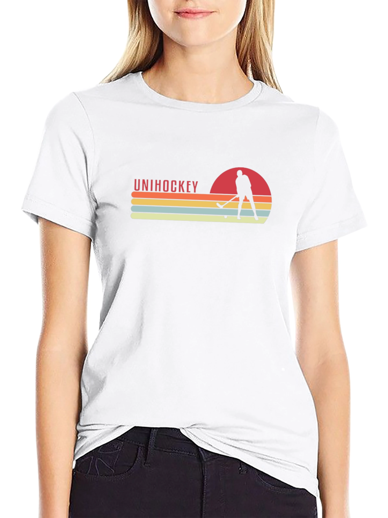Unihockey Sunset Graphic Tee - Retro Hockey T-Shirt