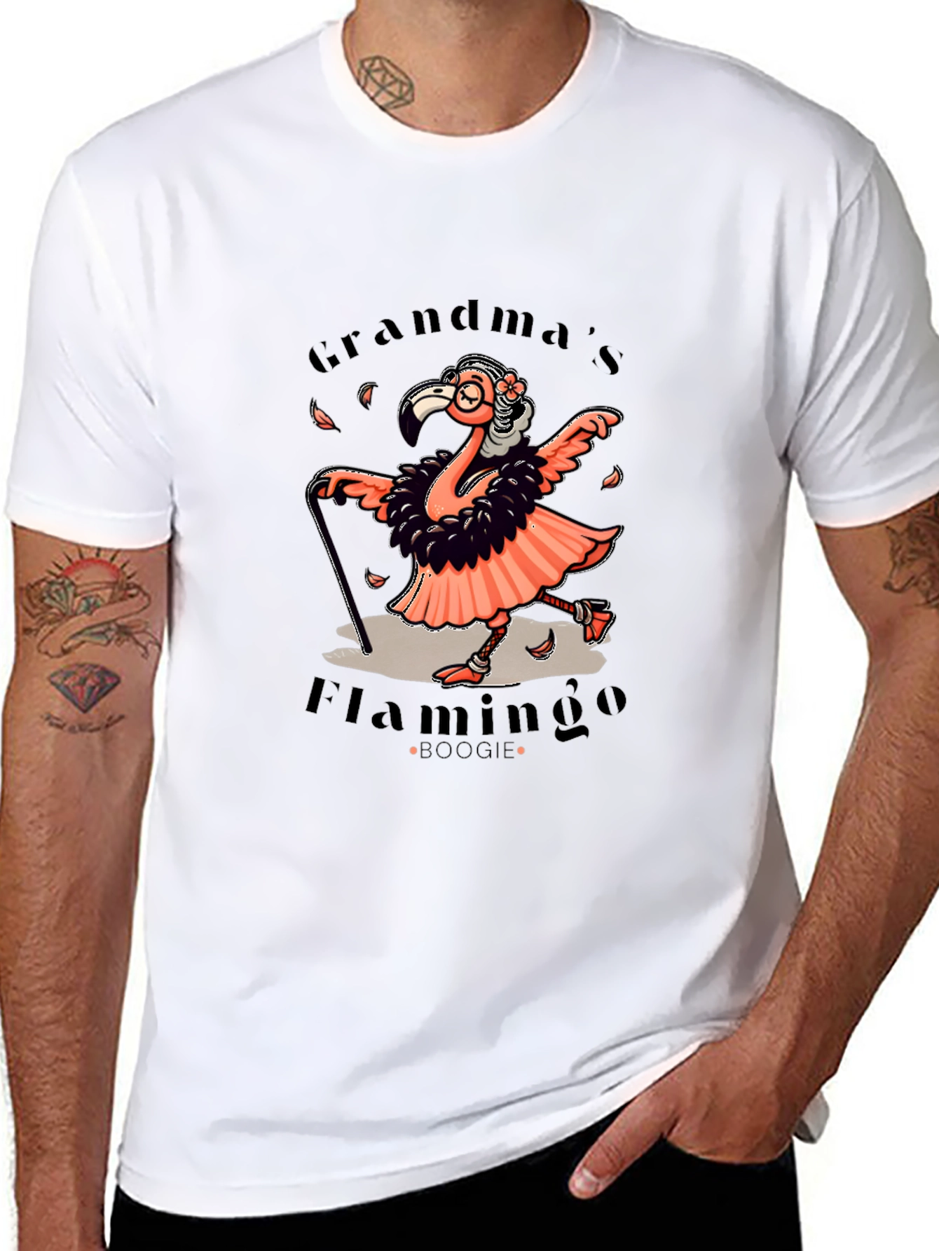 Grandmas Flamingo Boogie T-Shirt