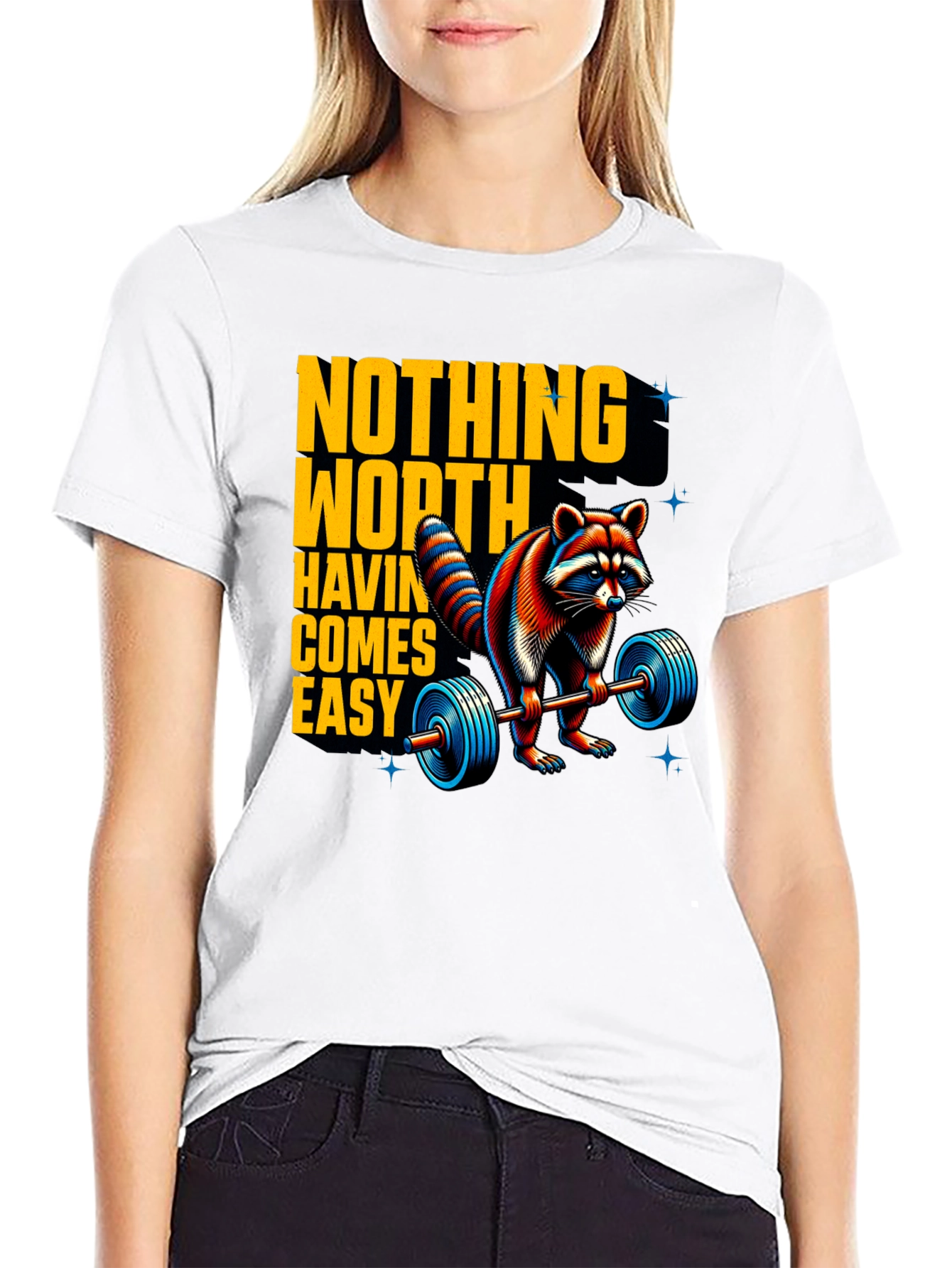 Motivational Raccoon Lifting T-Shirt