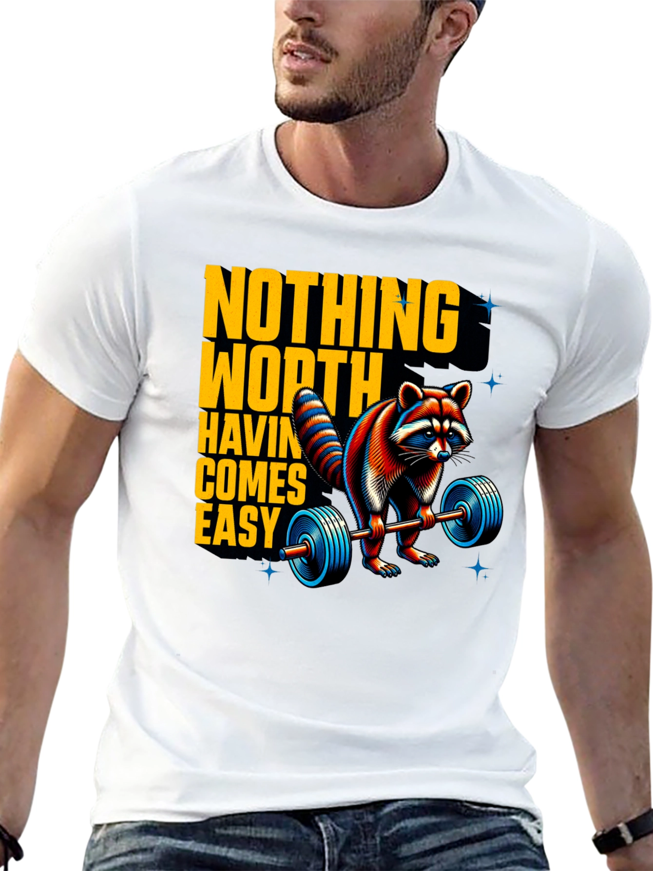 Motivational Raccoon Lifting T-Shirt
