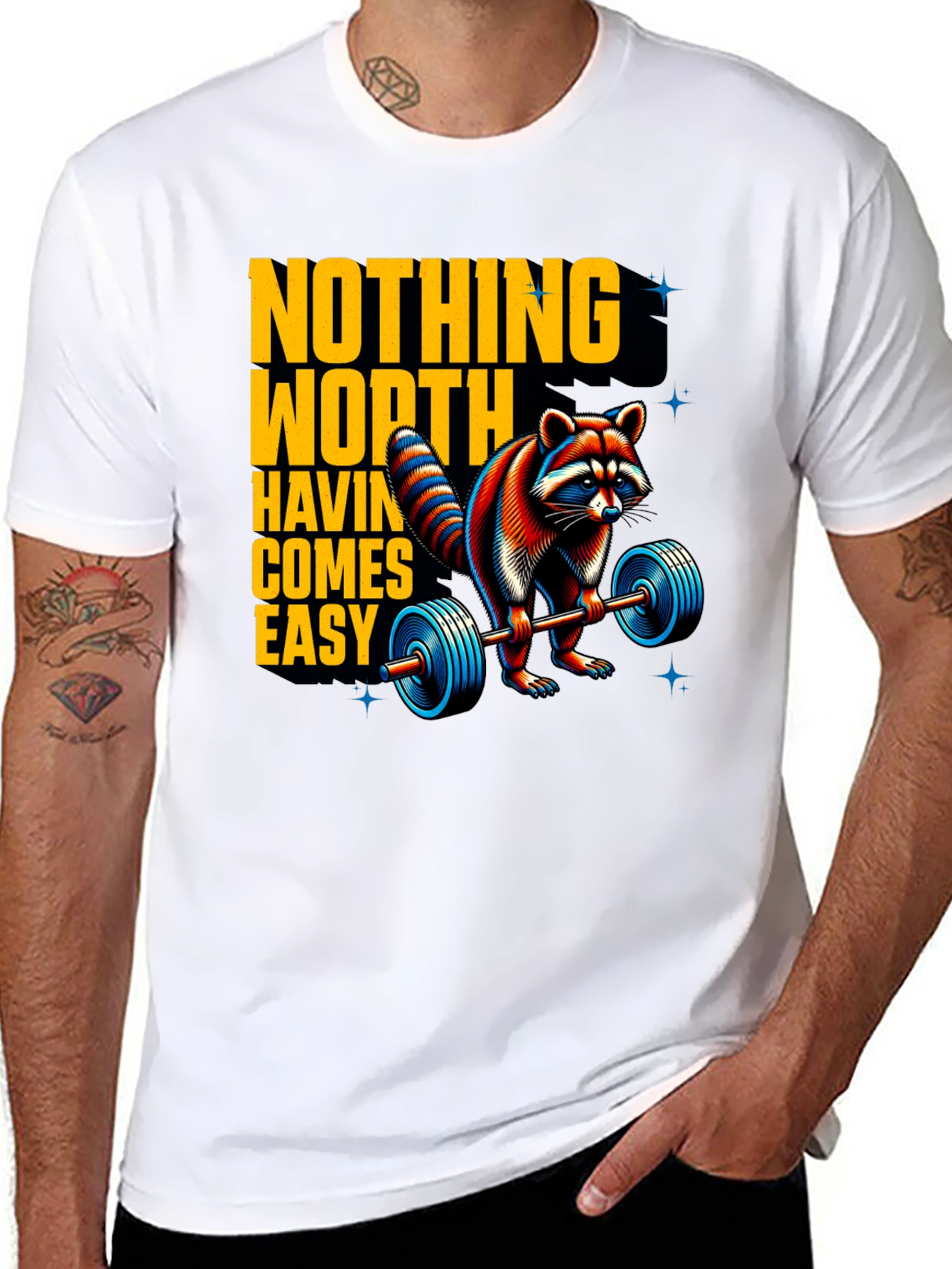 Motivational Raccoon Lifting T-Shirt