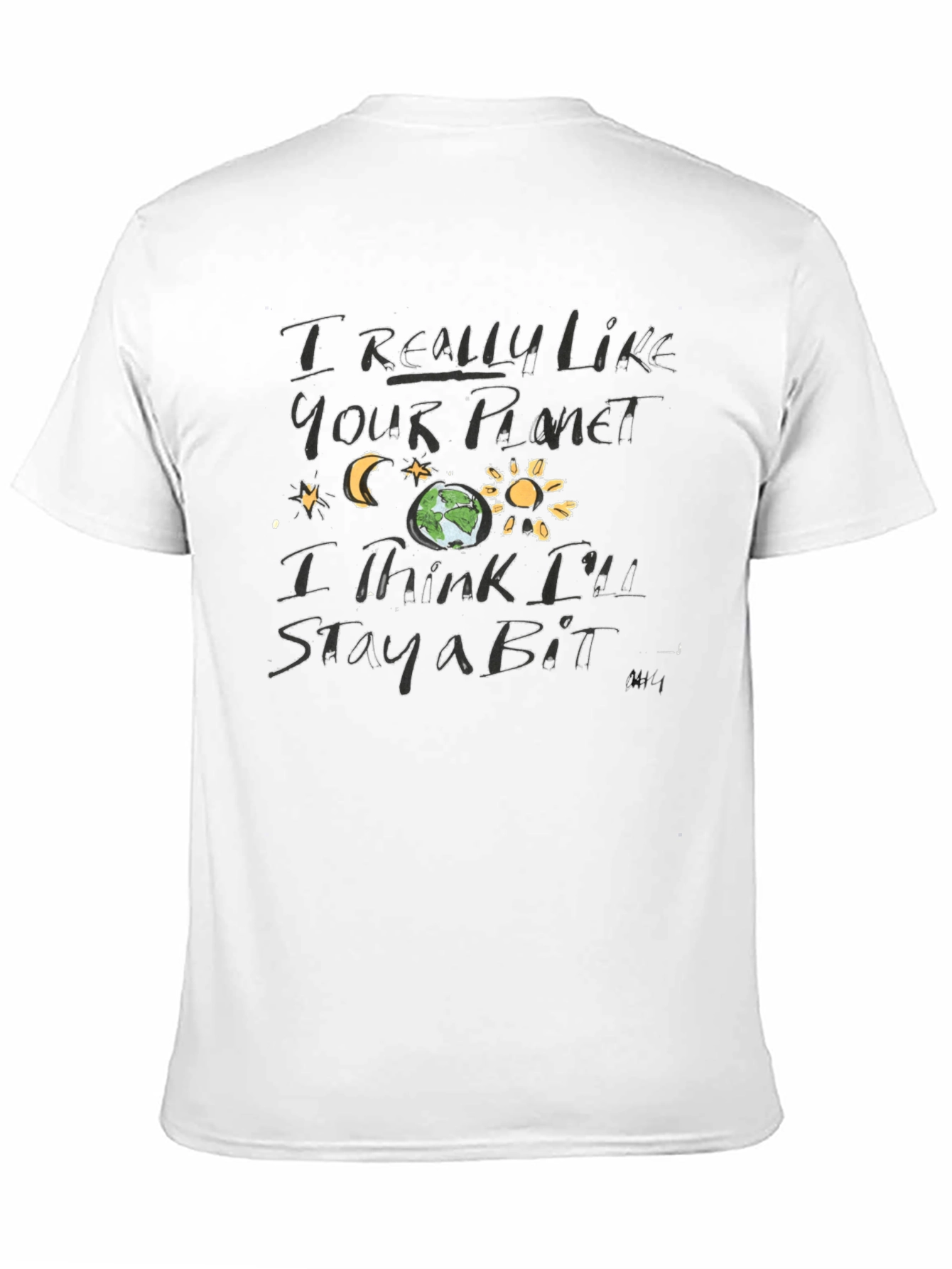 I Really Like Your Planet Black Graphic Tee