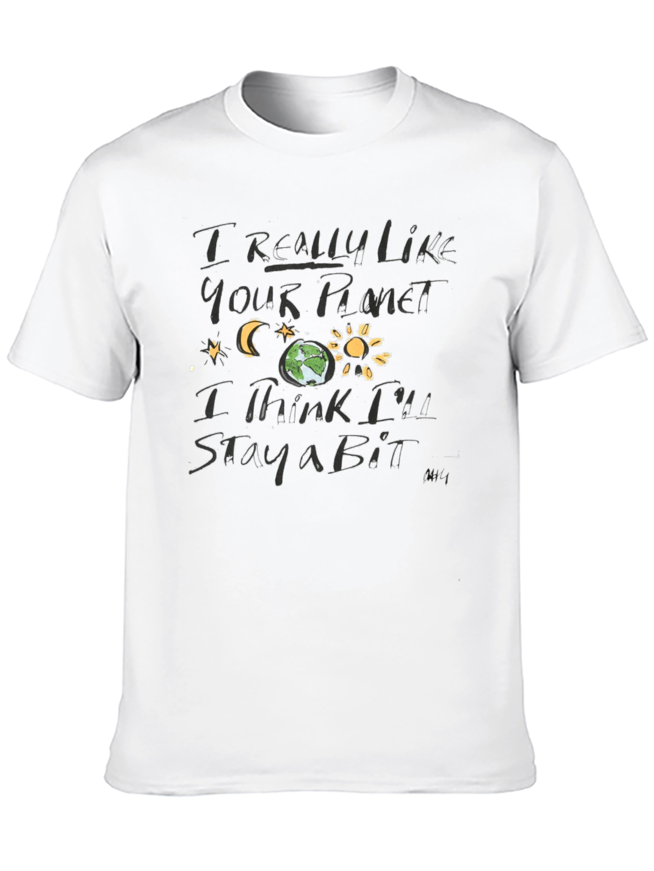 I Really Like Your Planet Black Graphic Tee