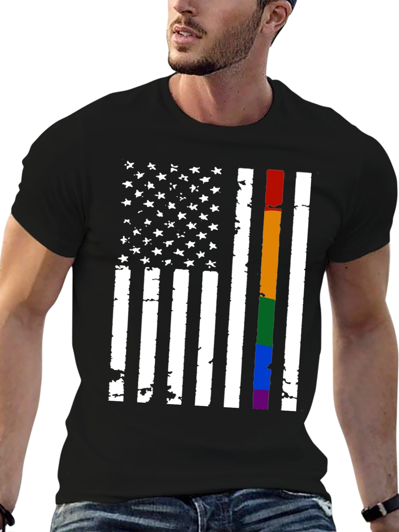 LGBT Pride American Flag T-Shirt