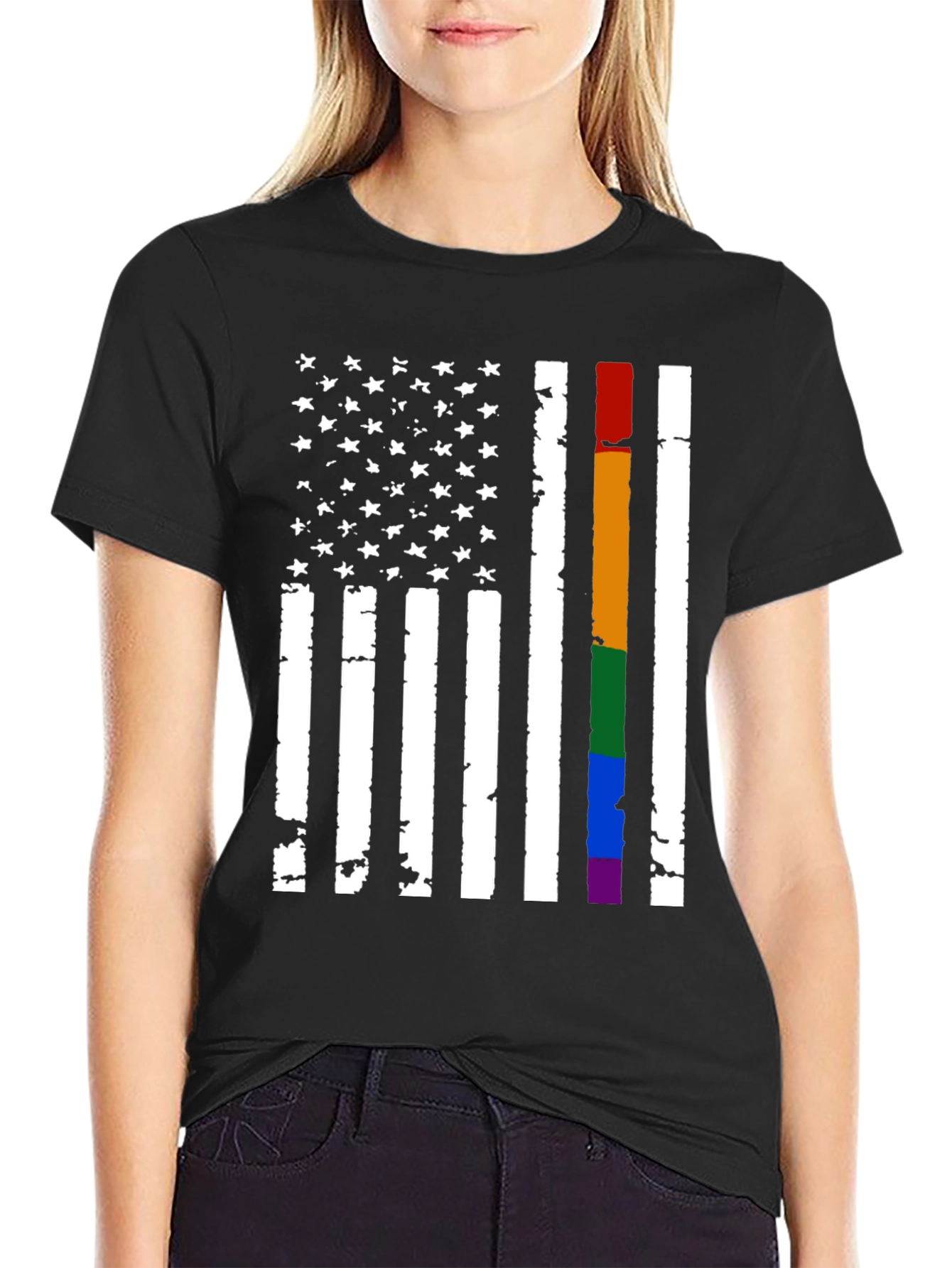 LGBT Pride American Flag T-Shirt