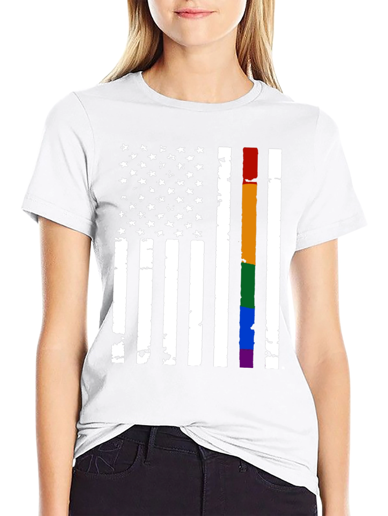 LGBT Pride American Flag T-Shirt